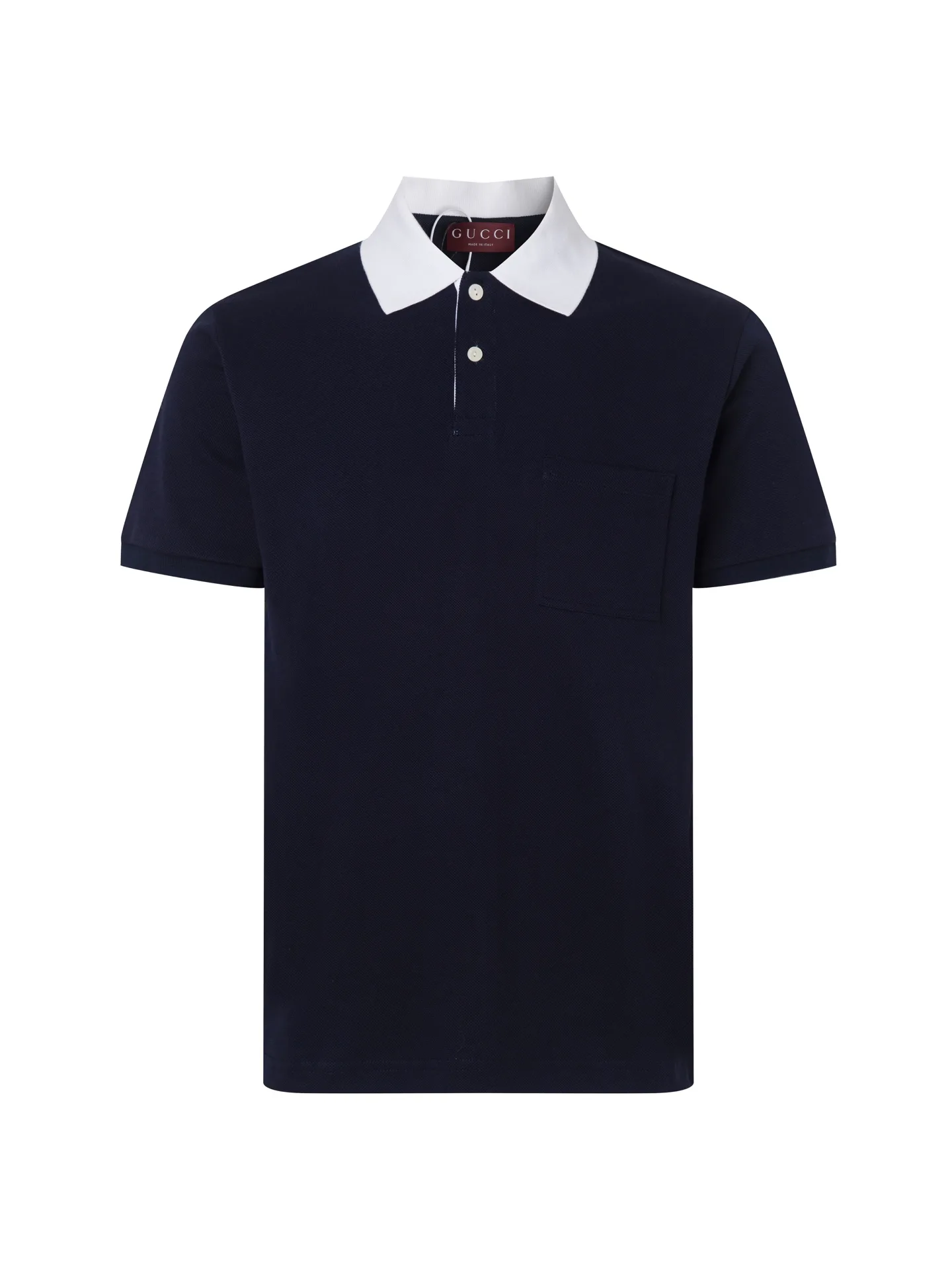 Contrast-Collar Cotton-Pique Polo Shirt D17012701
