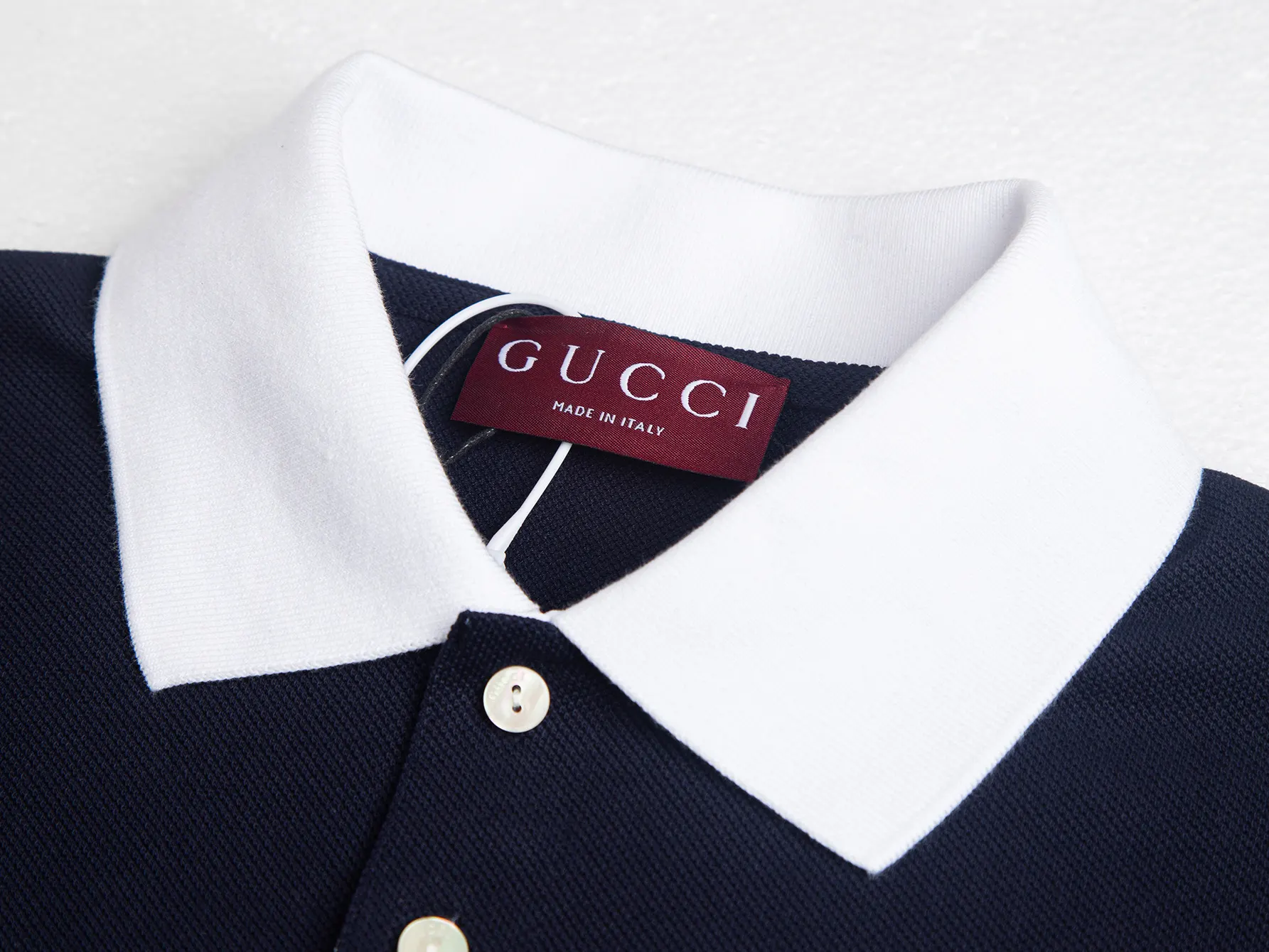 Contrast-Collar Cotton-Pique Polo Shirt D17012701 — view 4