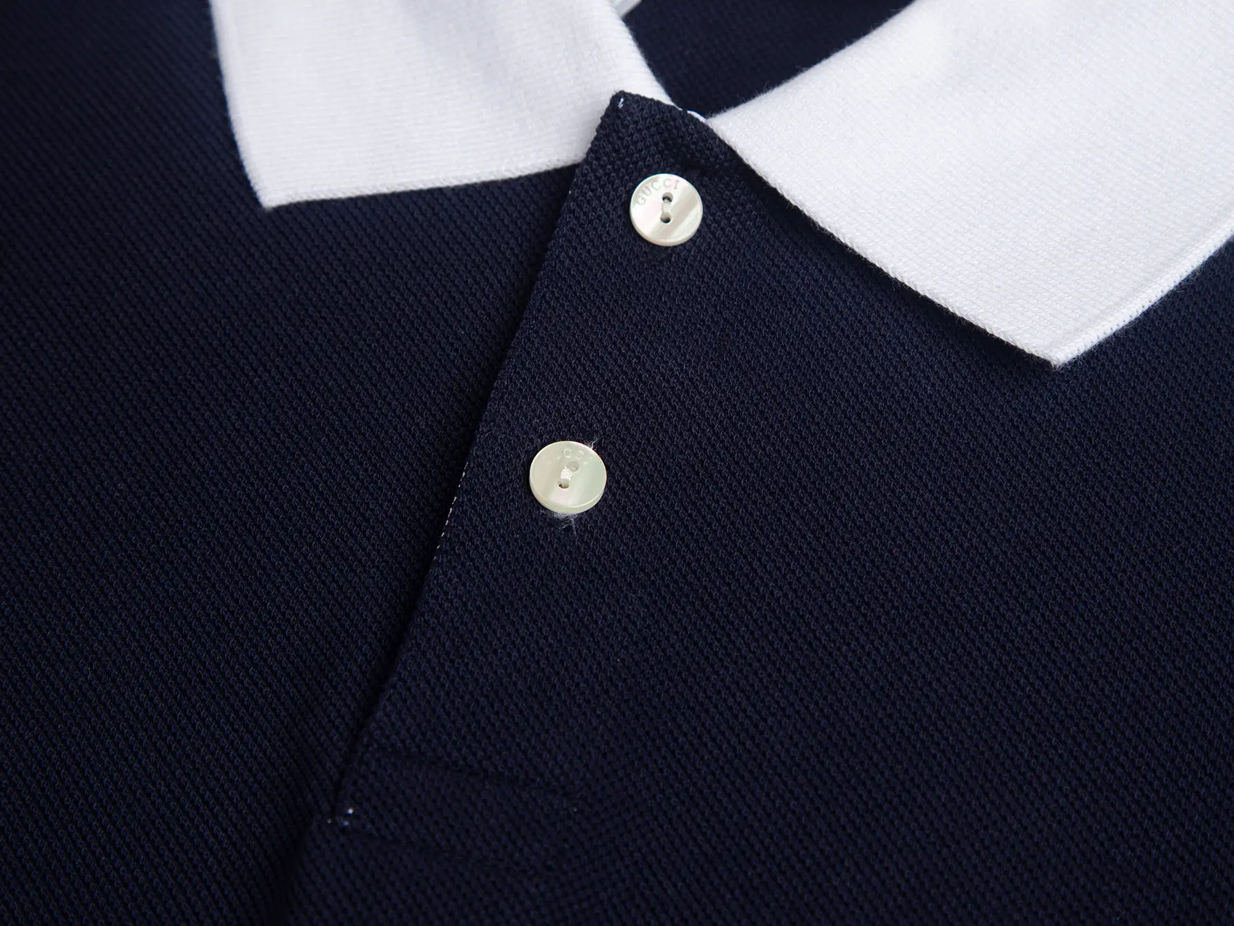 Contrast-Collar Cotton-Pique Polo Shirt D17012701 — view 6
