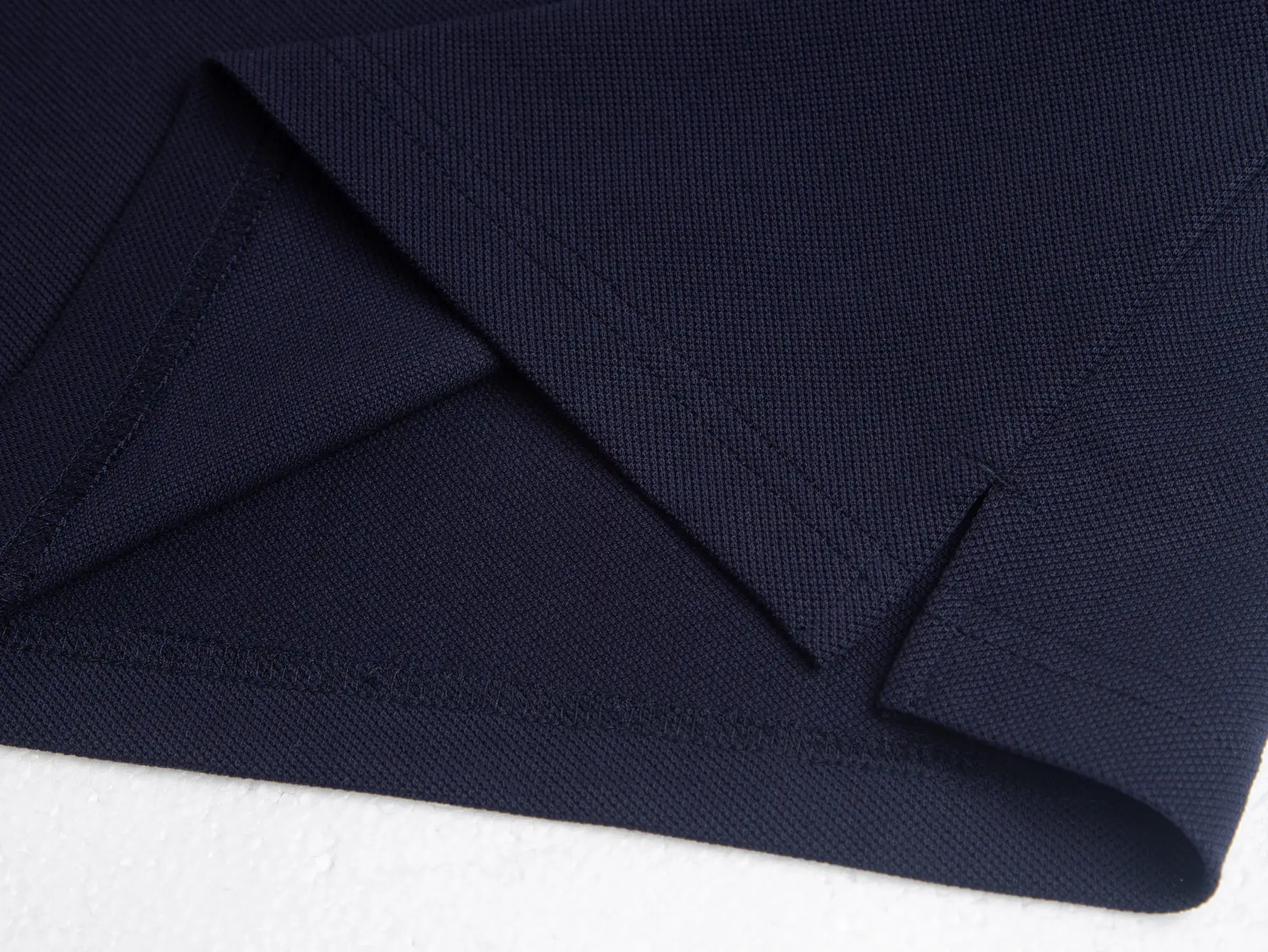 Contrast-Collar Cotton-Pique Polo Shirt D17012701 — view 10