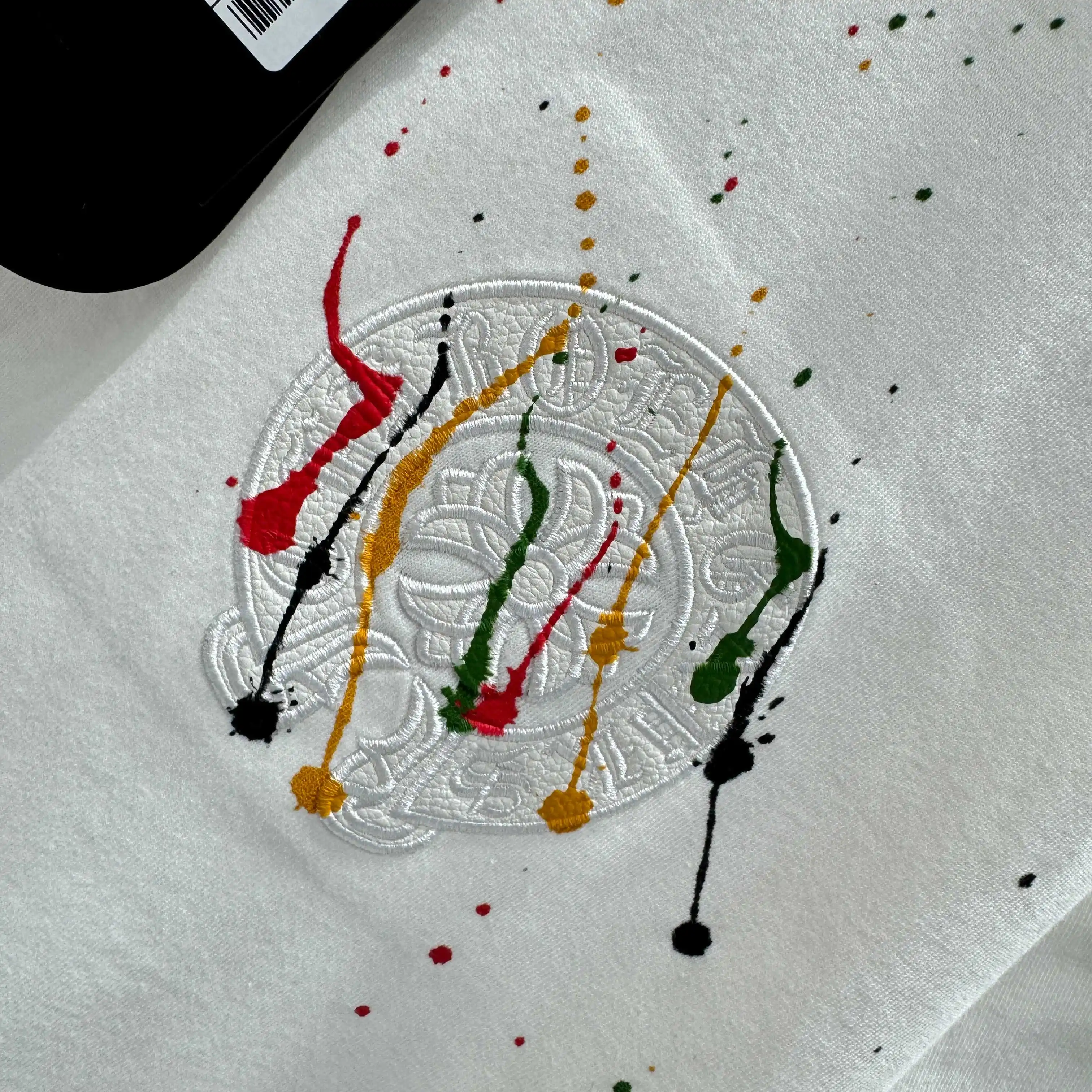 Embroidered Paint-Splatter Cotton T-Shirt D17513814 — view 8