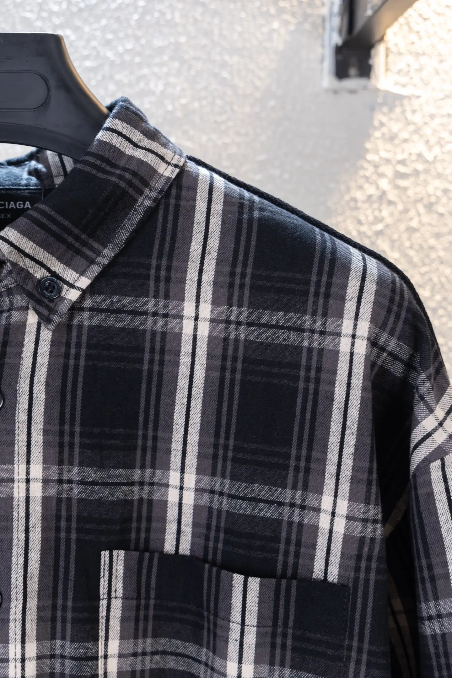Oversized Checked Cotton Flannel Shirt D17512238 — view 8