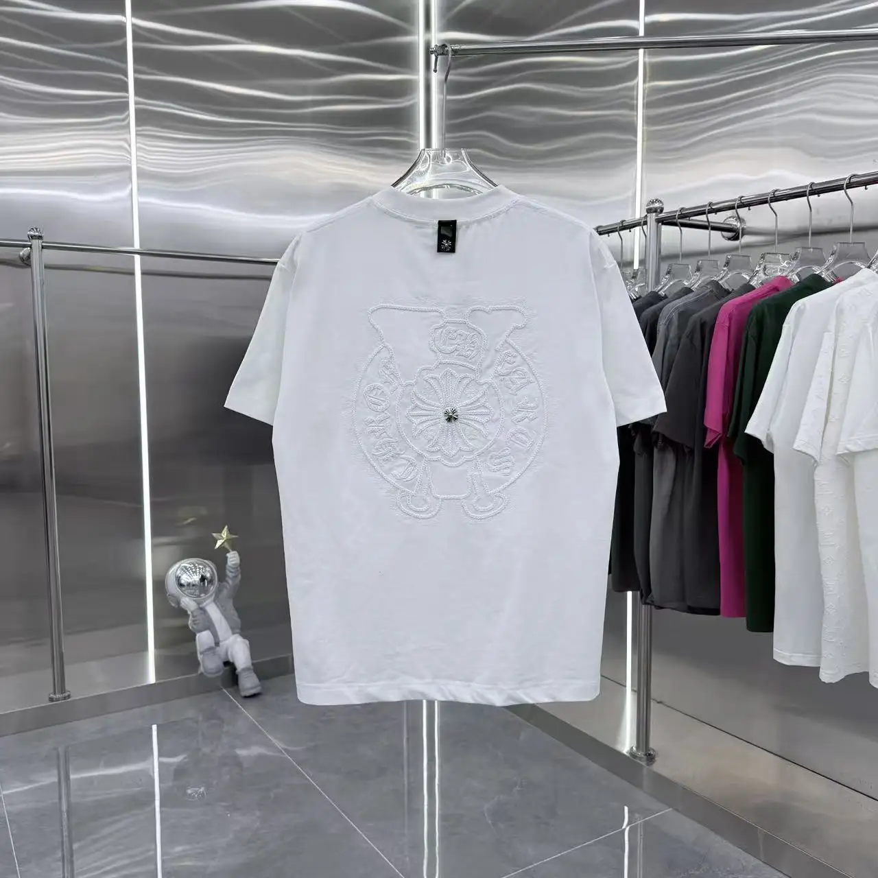 Embroidered Horseshoe Logo Cotton T-Shirt D17513899 — view 7