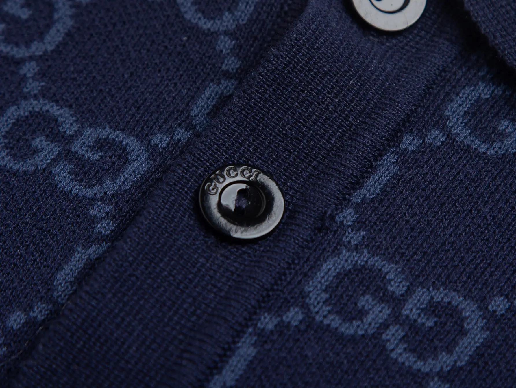 GG Monogram Jacquard Wool-Blend Polo Shirt D17515763 — view 4