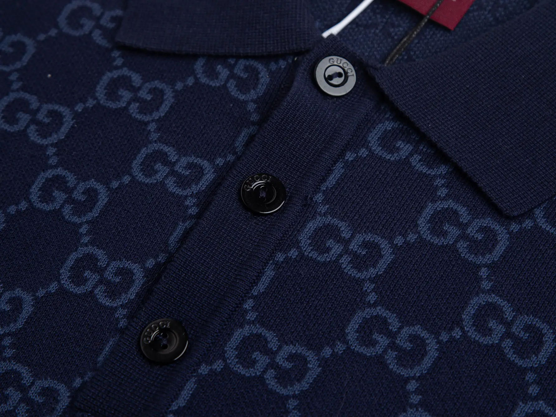 GG Monogram Jacquard Wool-Blend Polo Shirt D17515763 — view 5