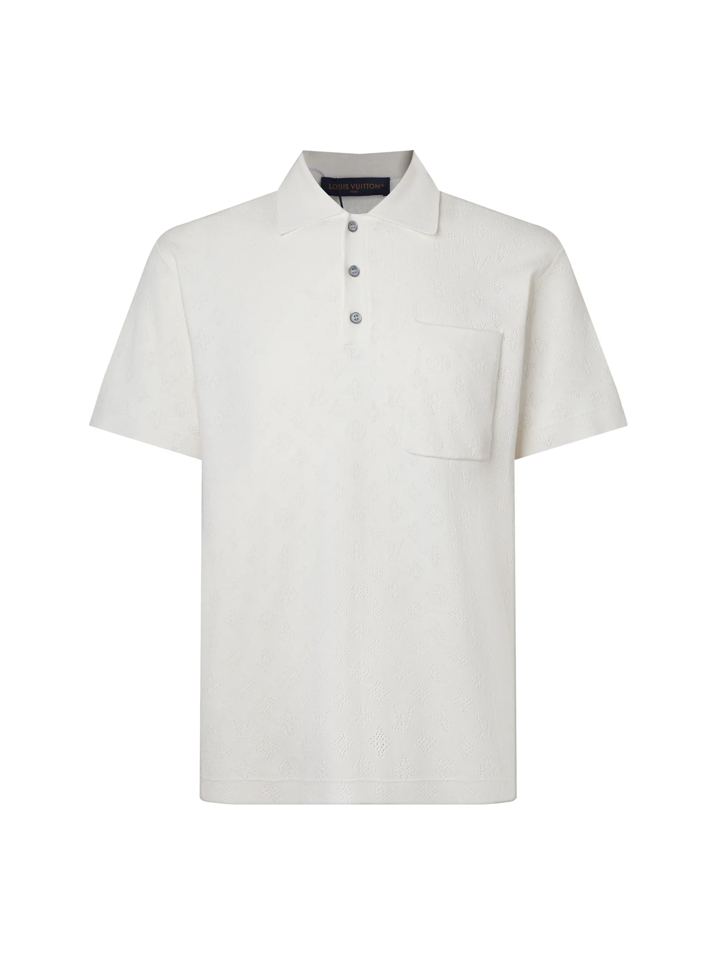 Monogram Openwork Jacquard Wool-Blend Polo Shirt D17515759