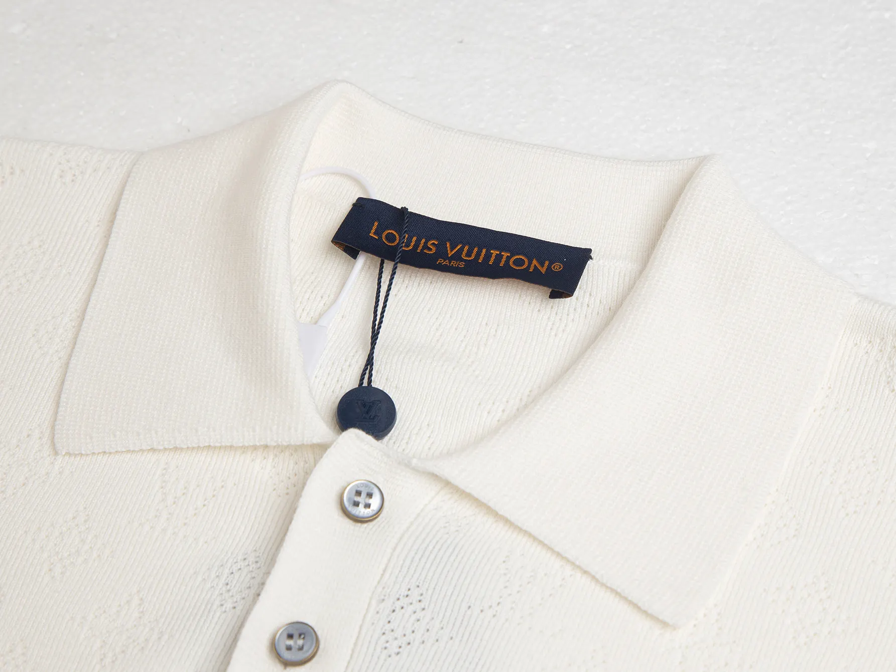 Monogram Openwork Jacquard Wool-Blend Polo Shirt D17515759 — view 4
