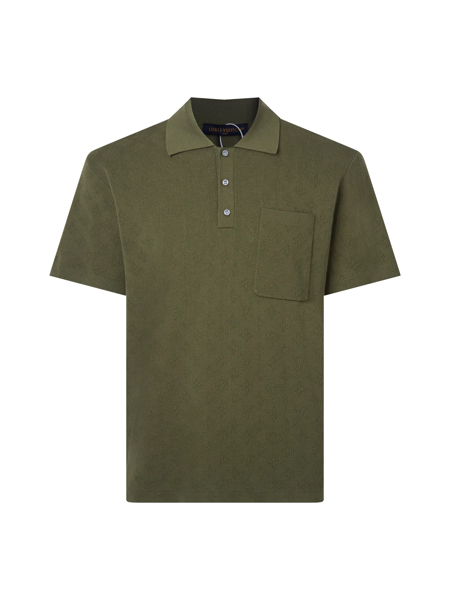 Monogram Perforated Wool-Blend Polo Shirt D17515760