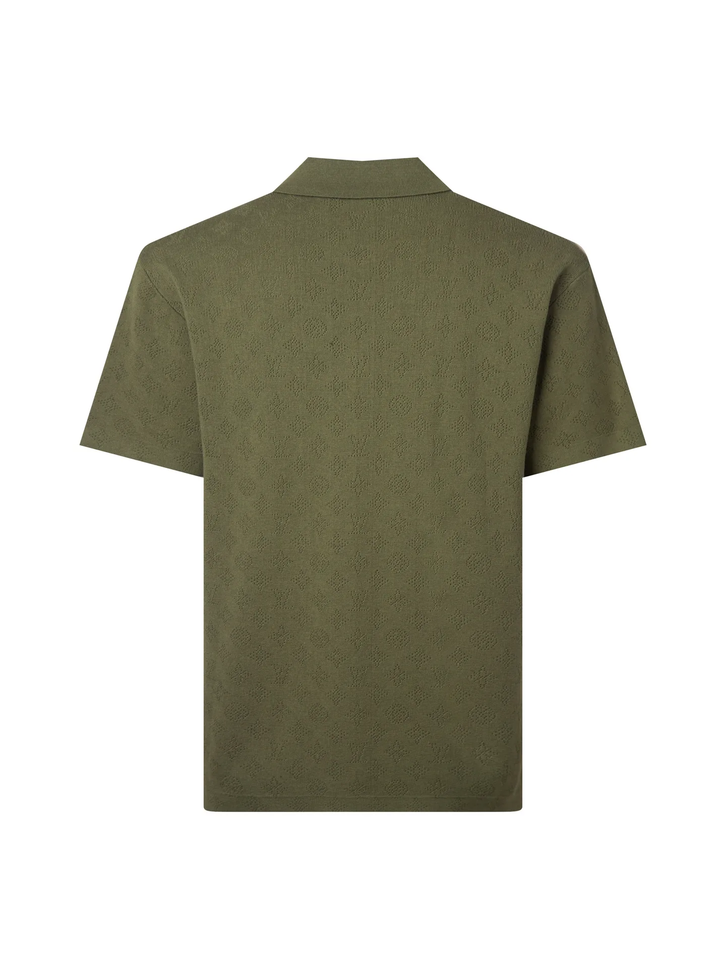 Monogram Perforated Wool-Blend Polo Shirt D17515760 — view 2