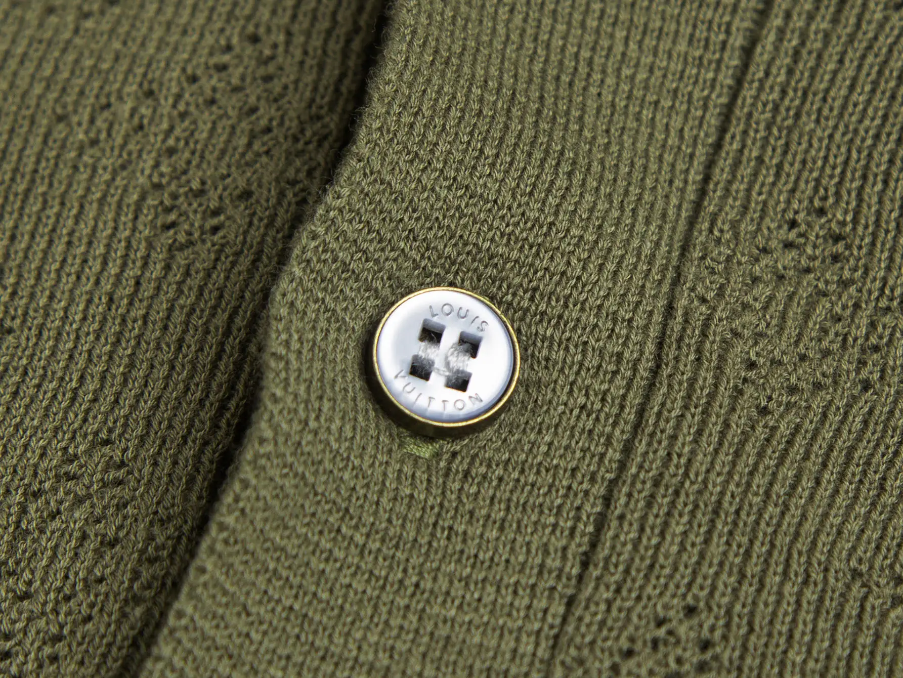 Monogram Perforated Wool-Blend Polo Shirt D17515760 — view 5