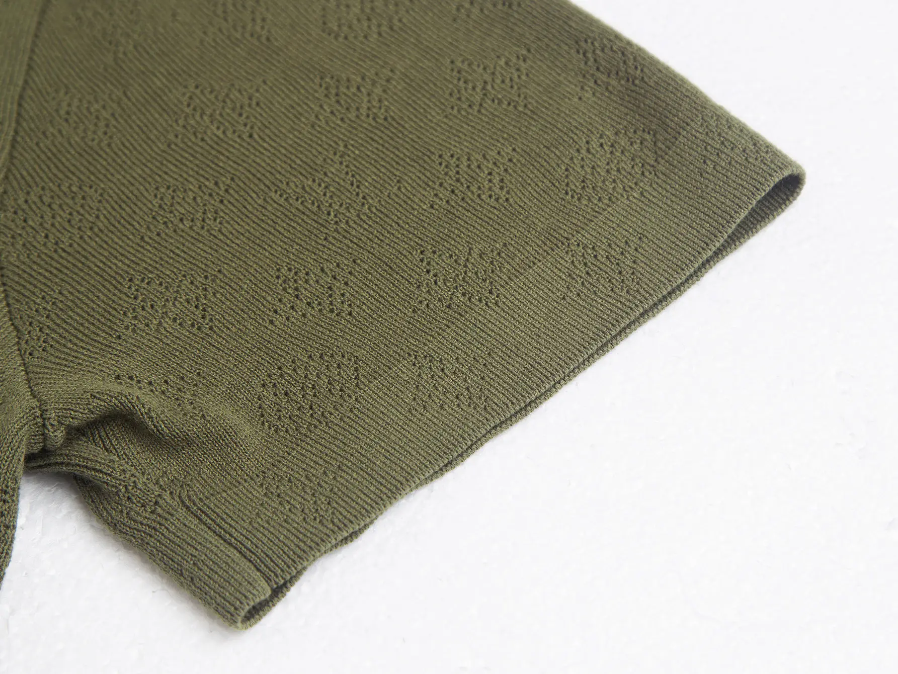 Monogram Perforated Wool-Blend Polo Shirt D17515760 — view 11