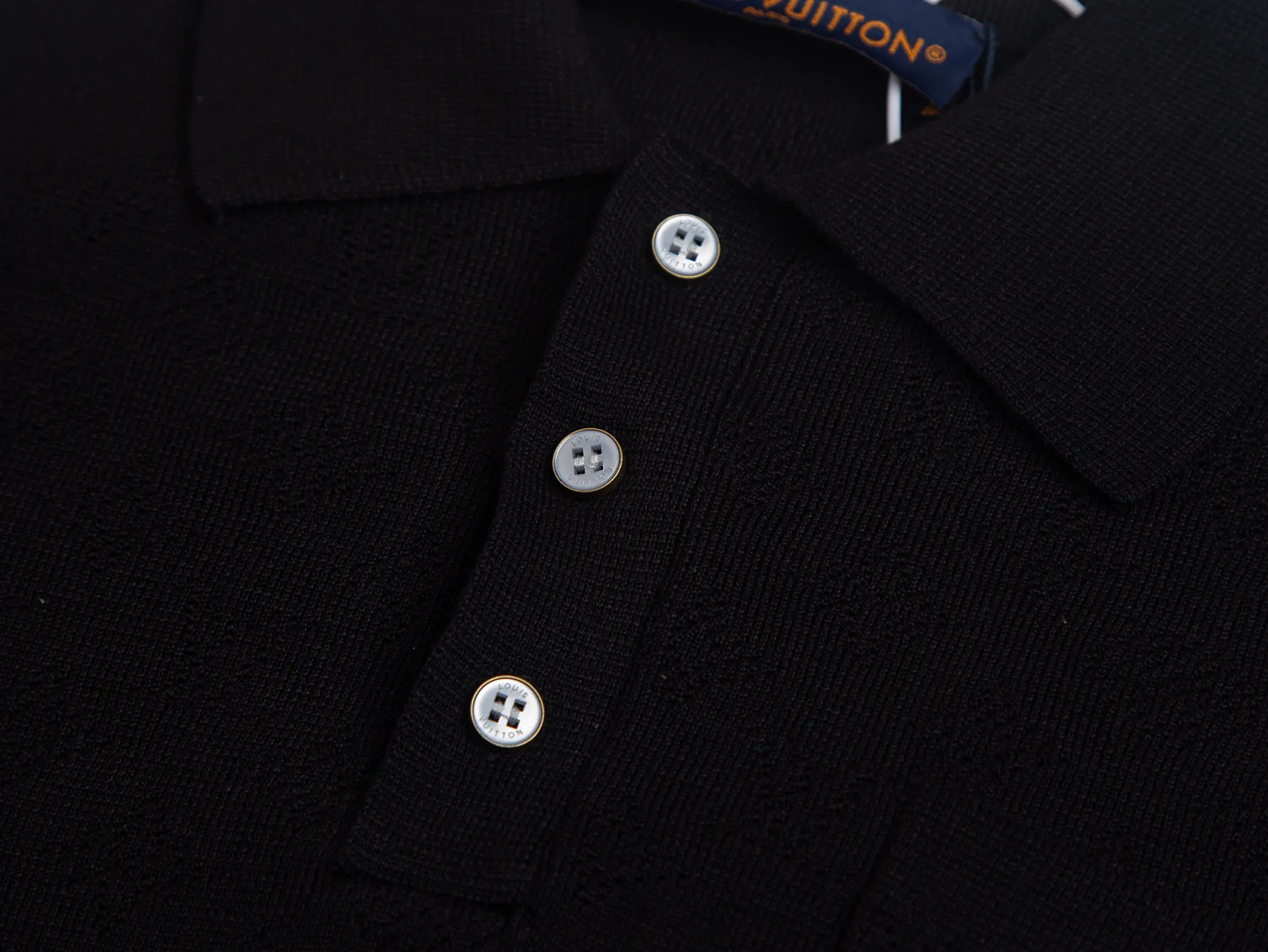 Monogram Open-Knit Wool-Blend Polo Shirt D17515762 — view 3
