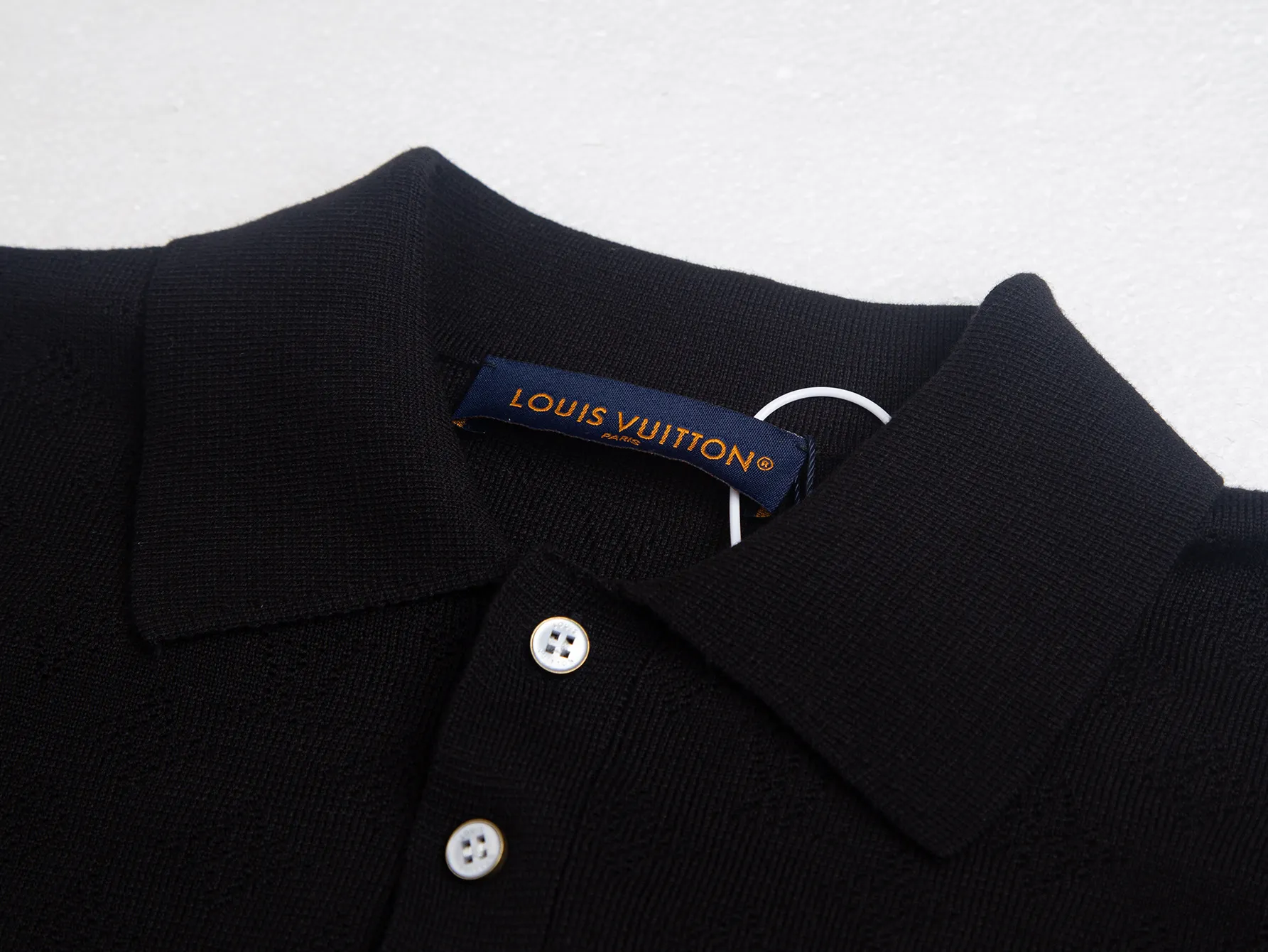 Monogram Open-Knit Wool-Blend Polo Shirt D17515762 — view 4