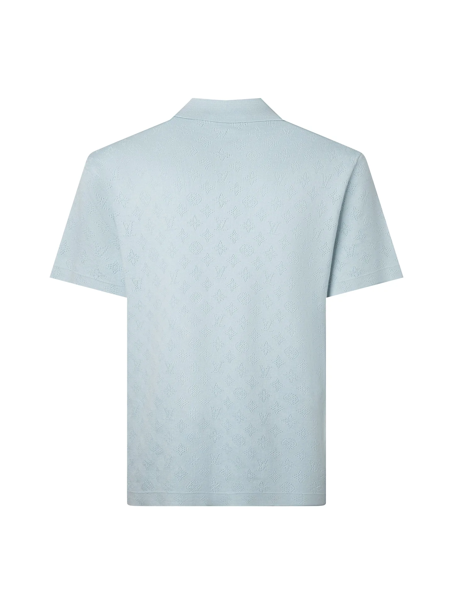 Monogram Perforated Wool-Blend Polo Shirt D17515761 — view 2