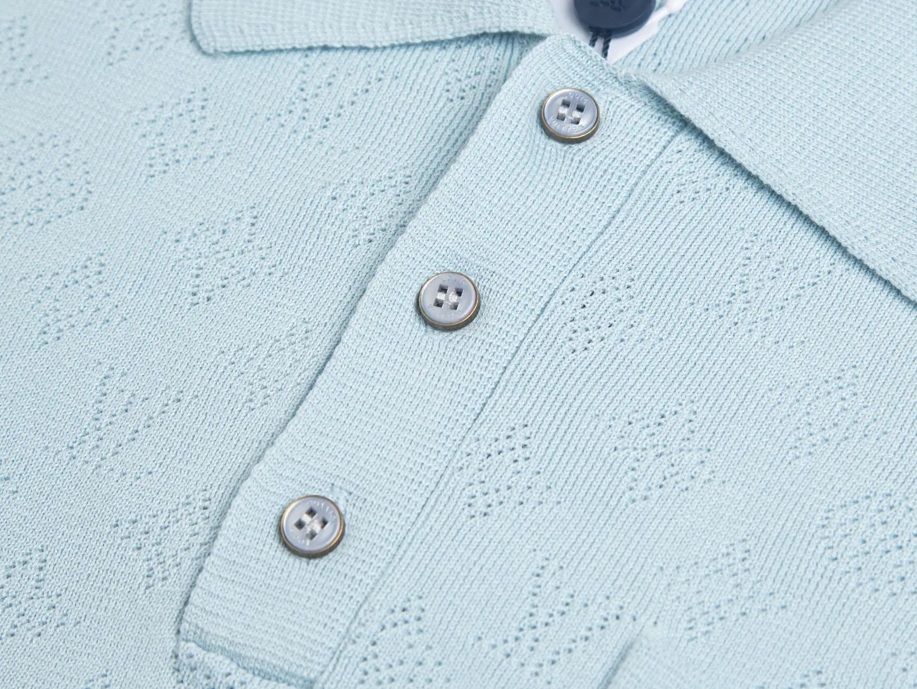 Monogram Perforated Wool-Blend Polo Shirt D17515761 — view 3