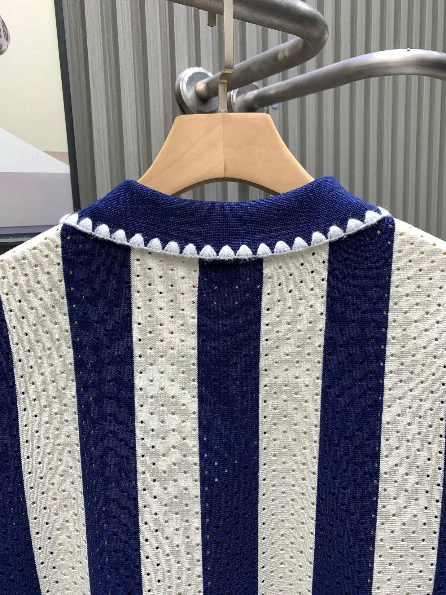 Striped Silk and Cashmere-Blend Knit Polo Shirt D17514117 — view 4