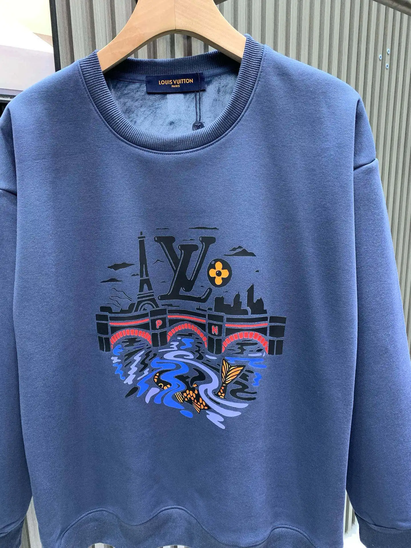 Graphic Print Fleece-Lined Sweatshirt D17514132 — view 6