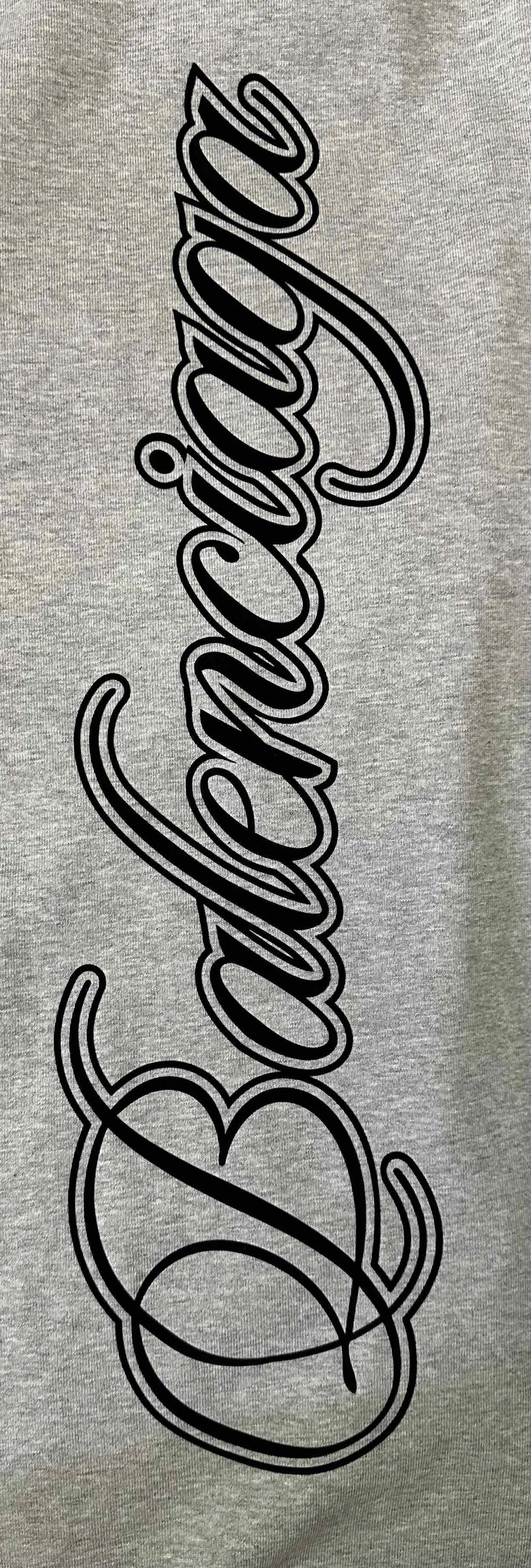 Cursive Logo Flocked Cotton T-Shirt D17511561 — view 8