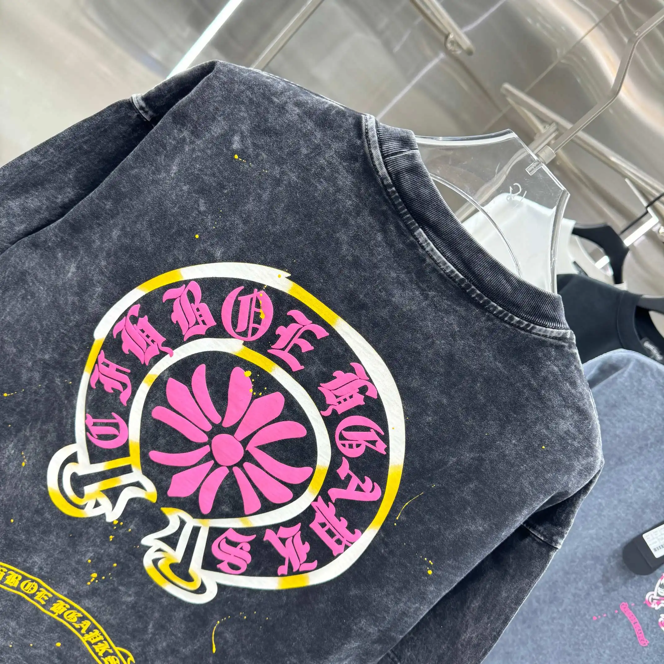 Acid-Wash Puff Print Logo T-Shirt D18013818 — view 5