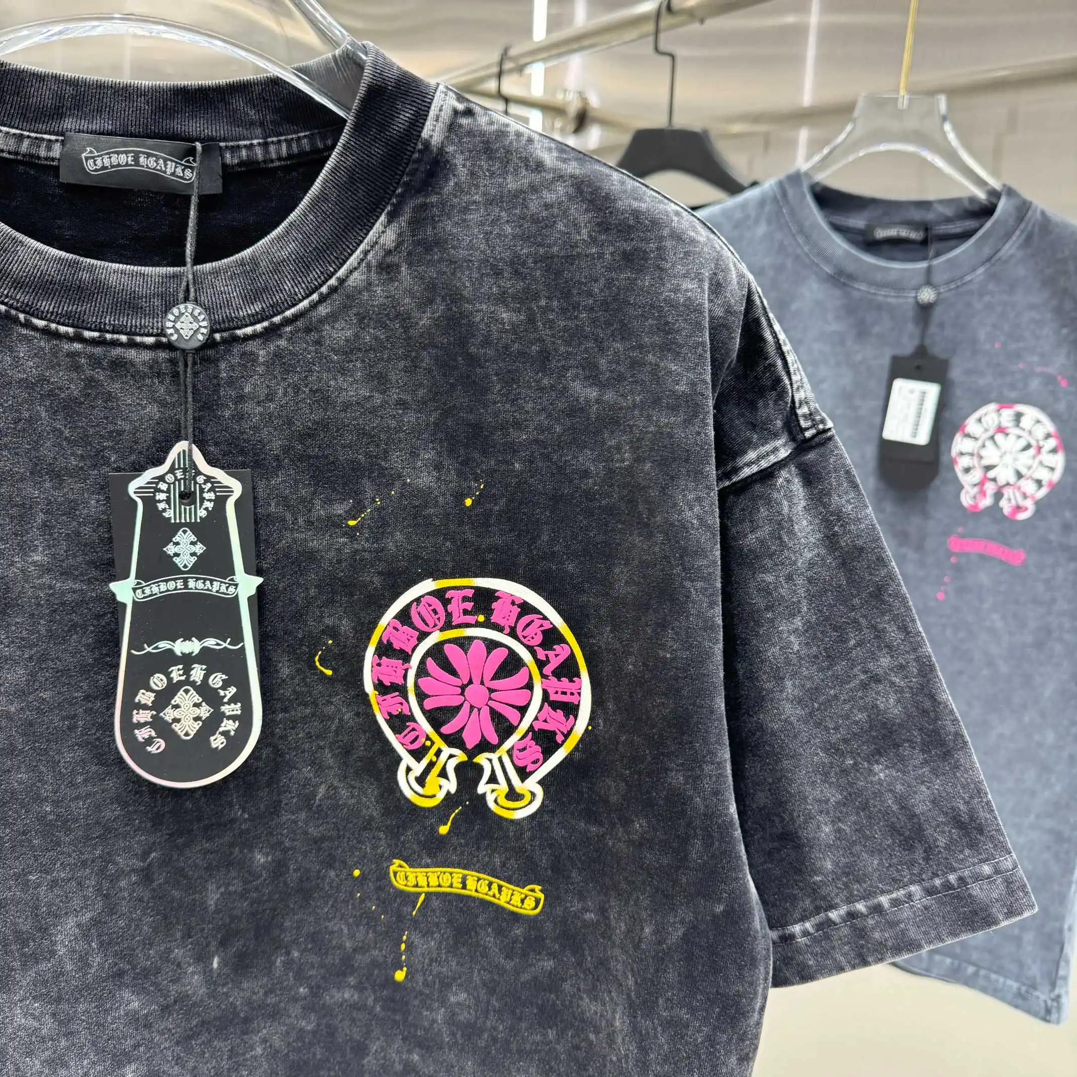 Acid-Wash Puff Print Logo T-Shirt D18013818 — view 7