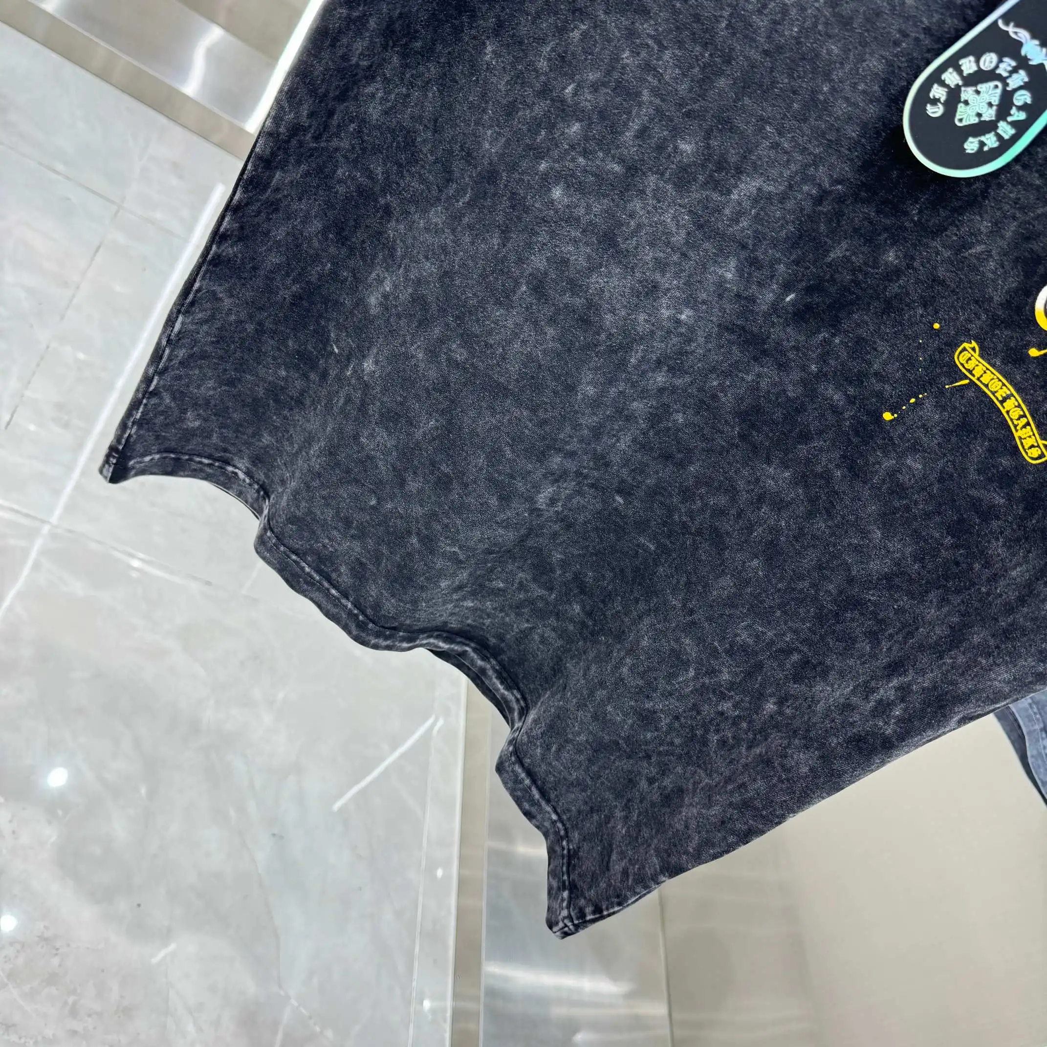 Acid-Wash Puff Print Logo T-Shirt D18013818 — view 9