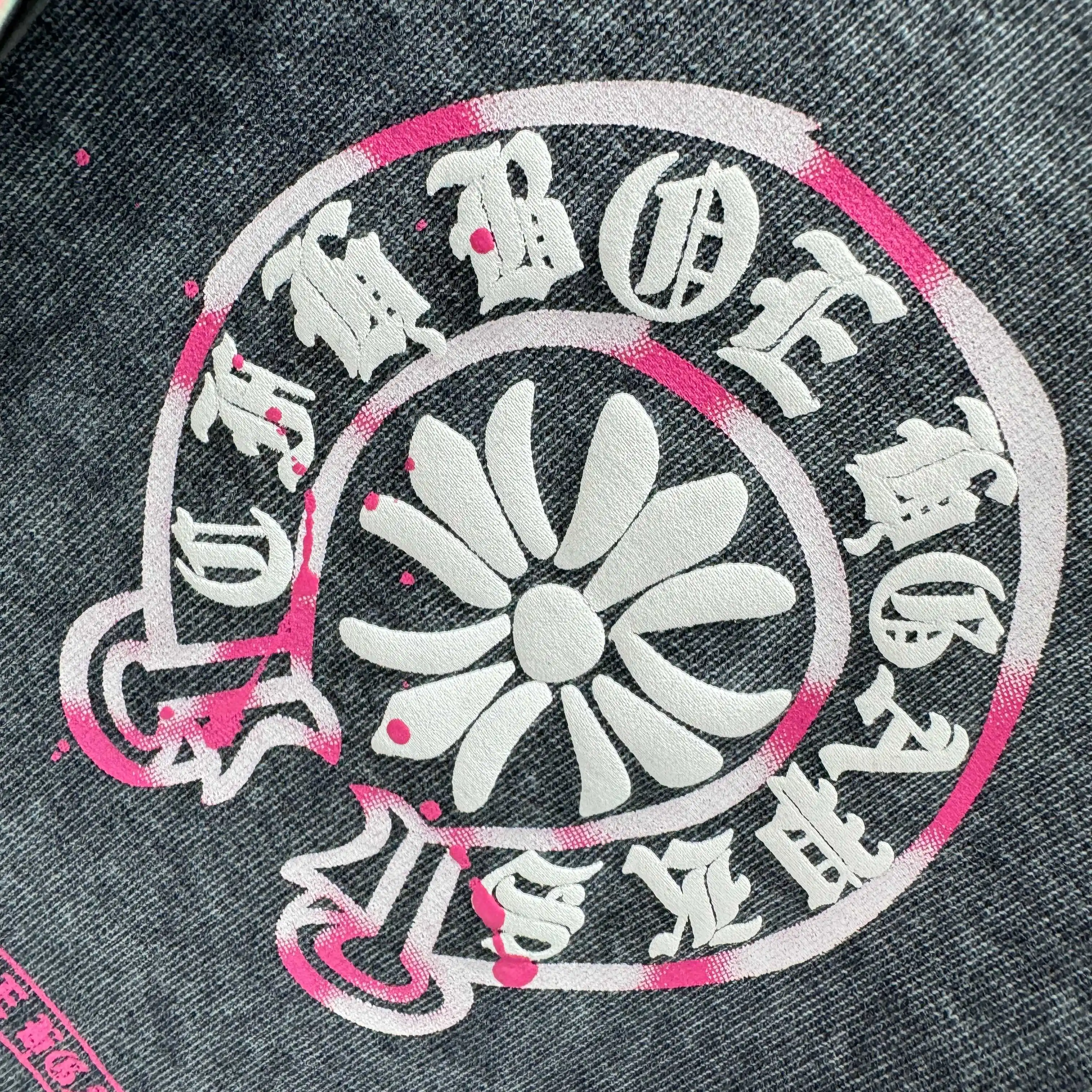 Acid-Wash Logo Print Cotton T-Shirt D18013820 — view 8