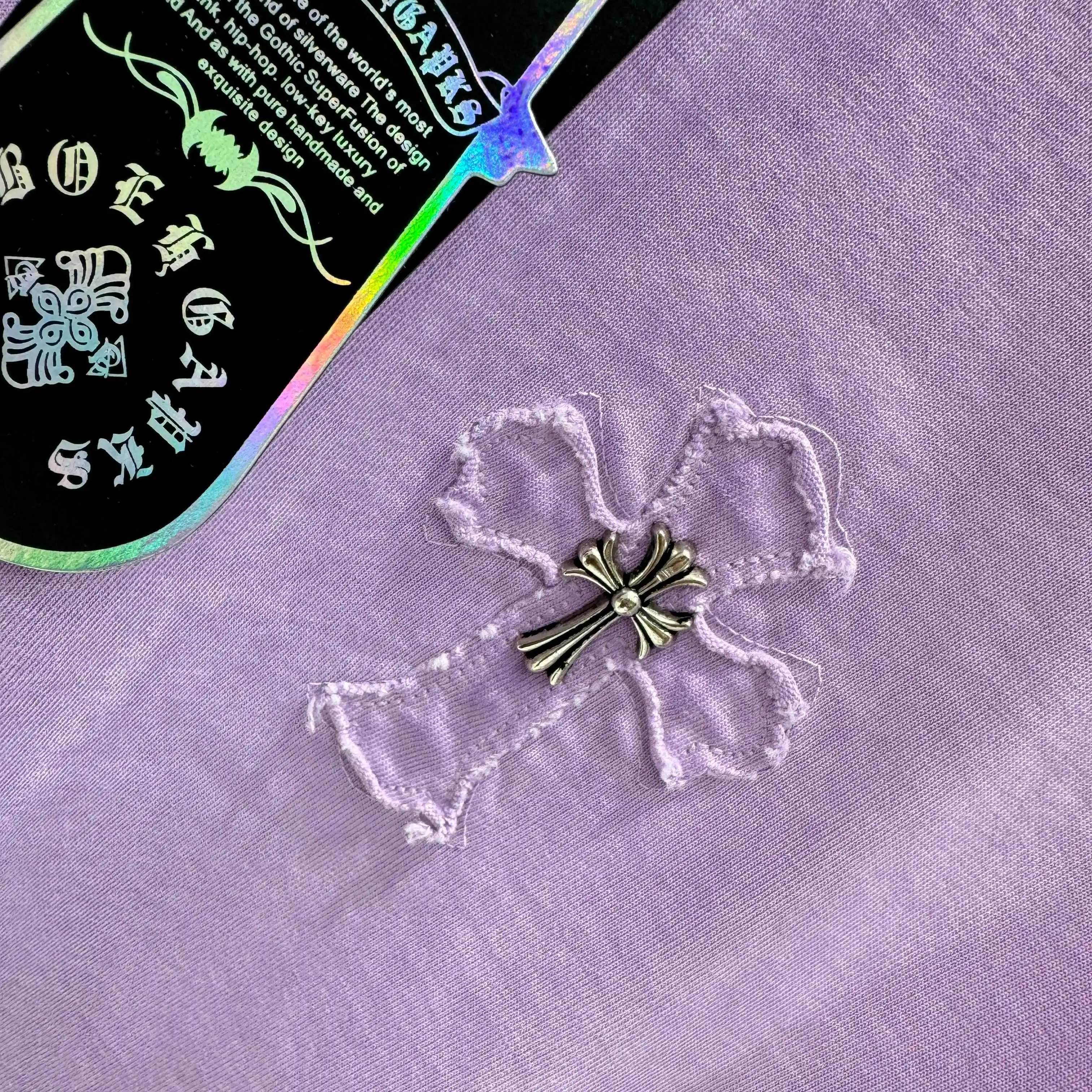 Embroidered Patch Acid-Wash T-Shirt D18013831 — view 8