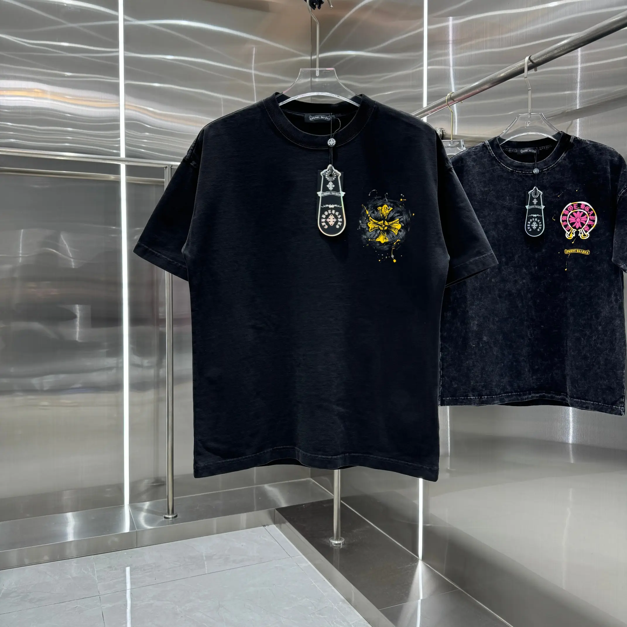 Logo Print Washed Cotton T-Shirt D18013914