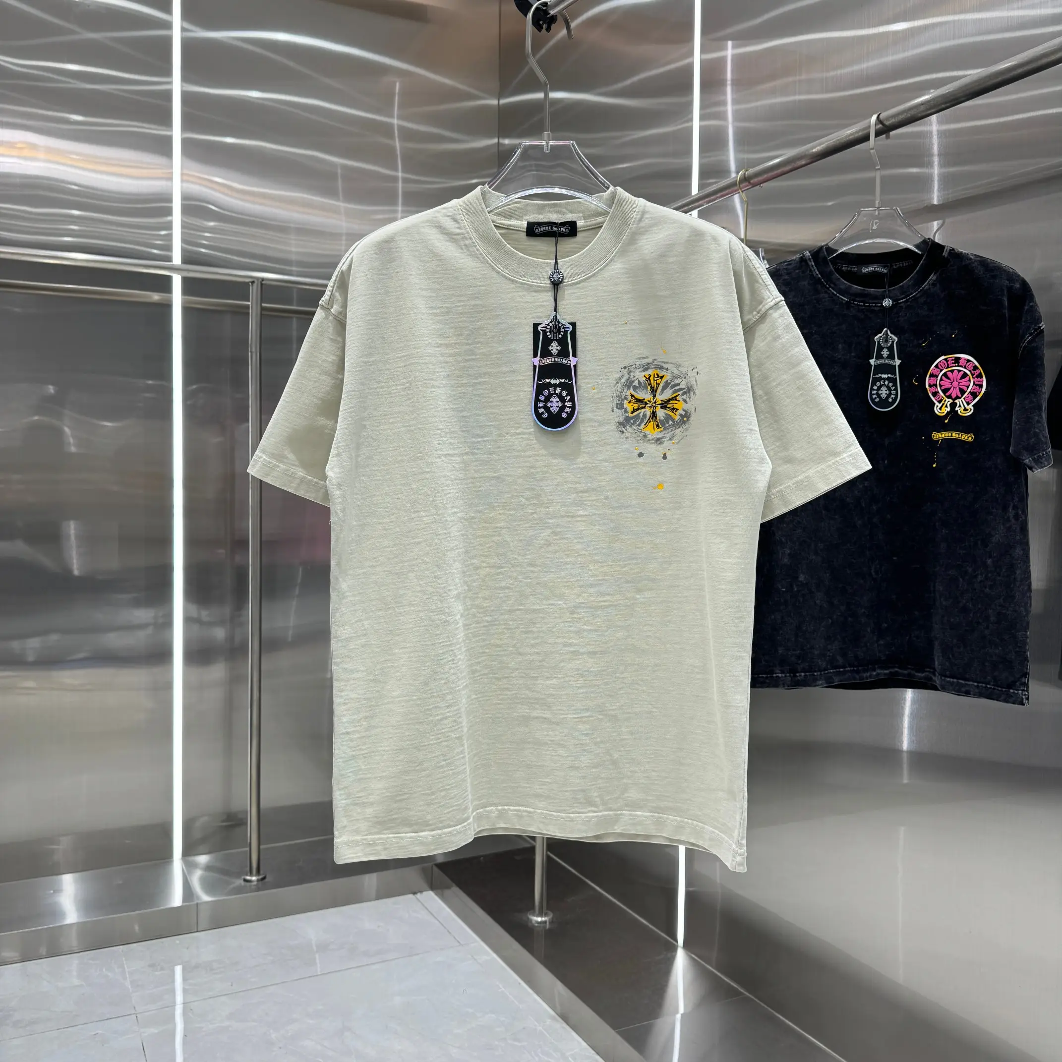 Logo Print Washed Cotton T-Shirt D18013911