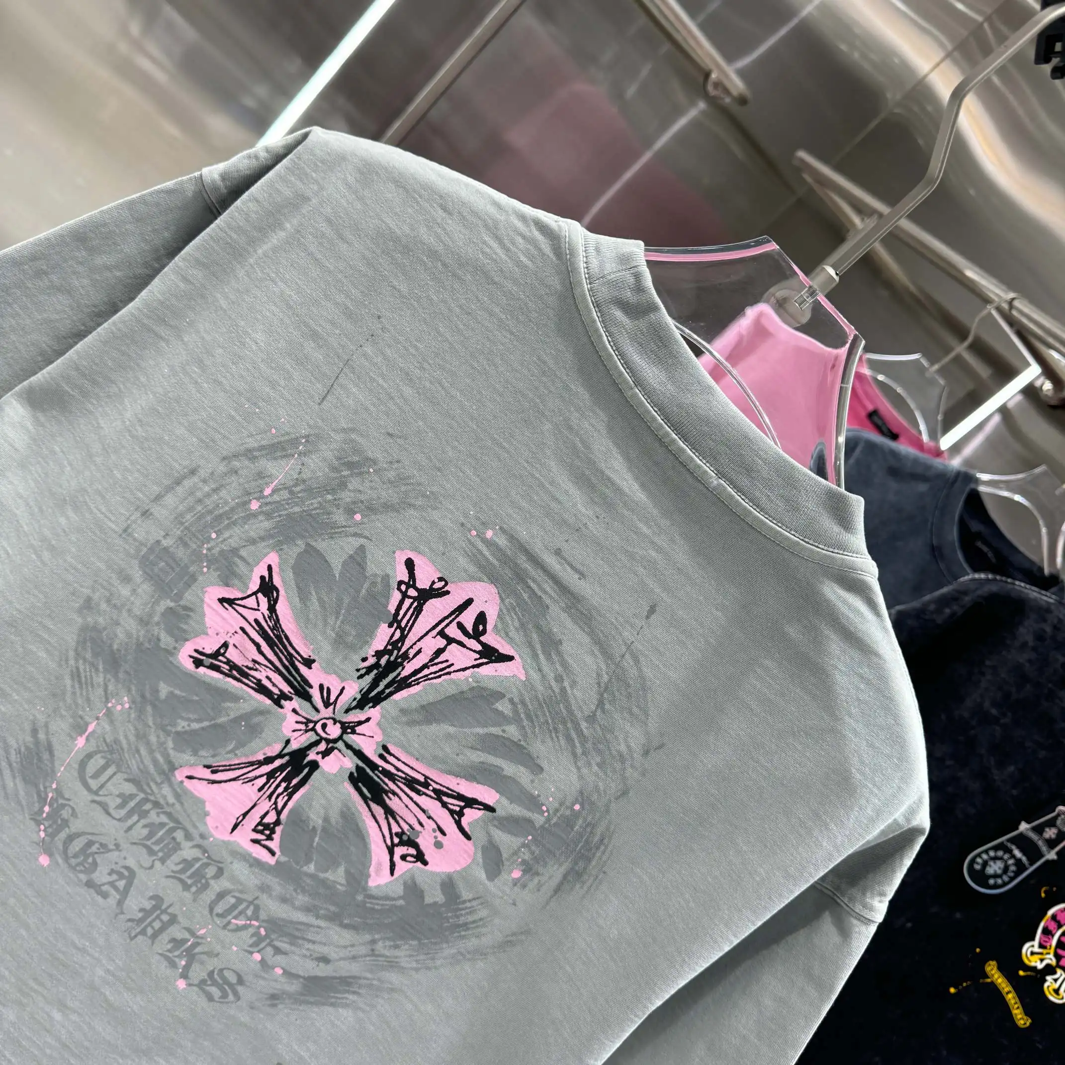 Logo Print Acid-Wash Cotton T-Shirt D18013912 — view 5