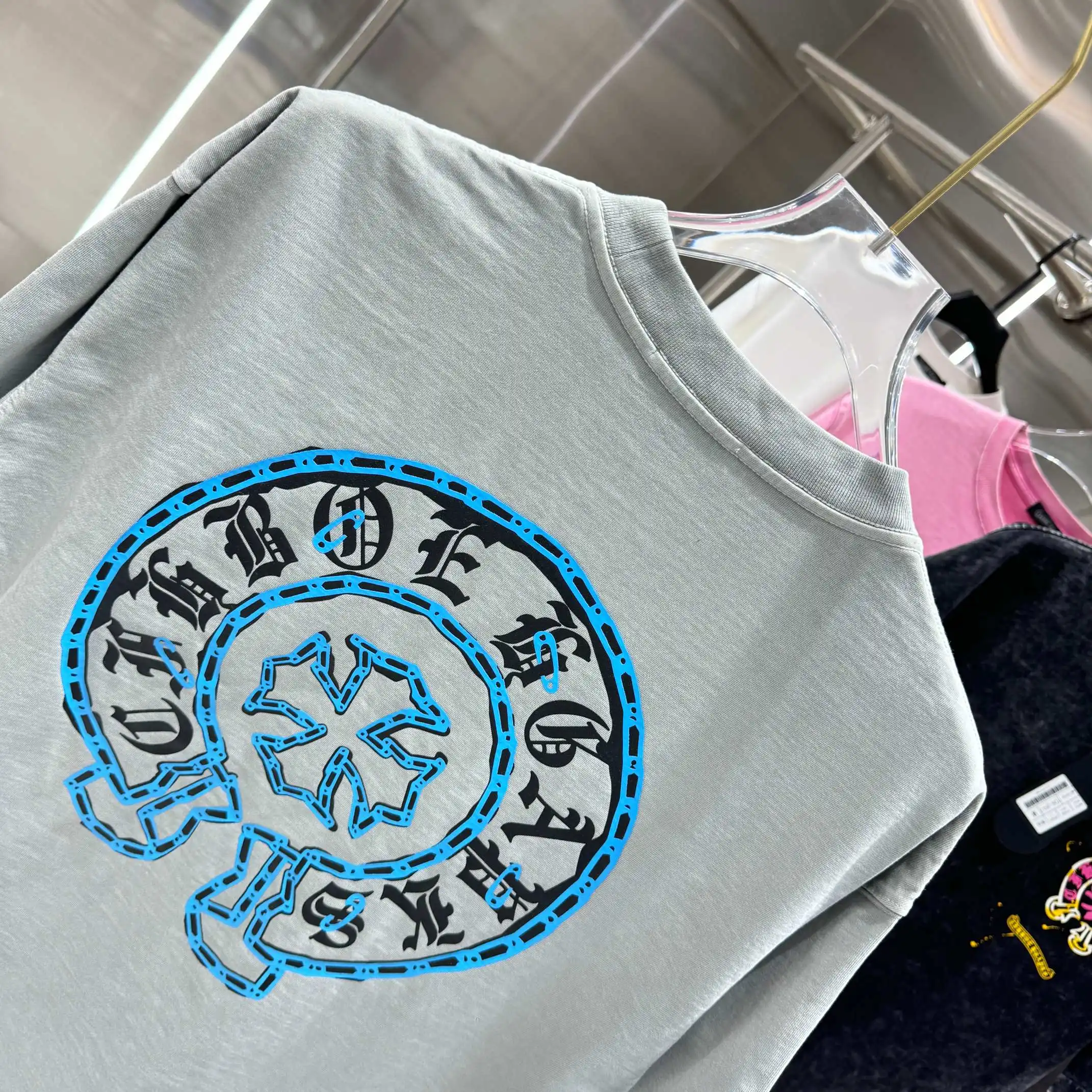 Logo Print Acid-Wash Cotton T-Shirt D18013823 — view 5