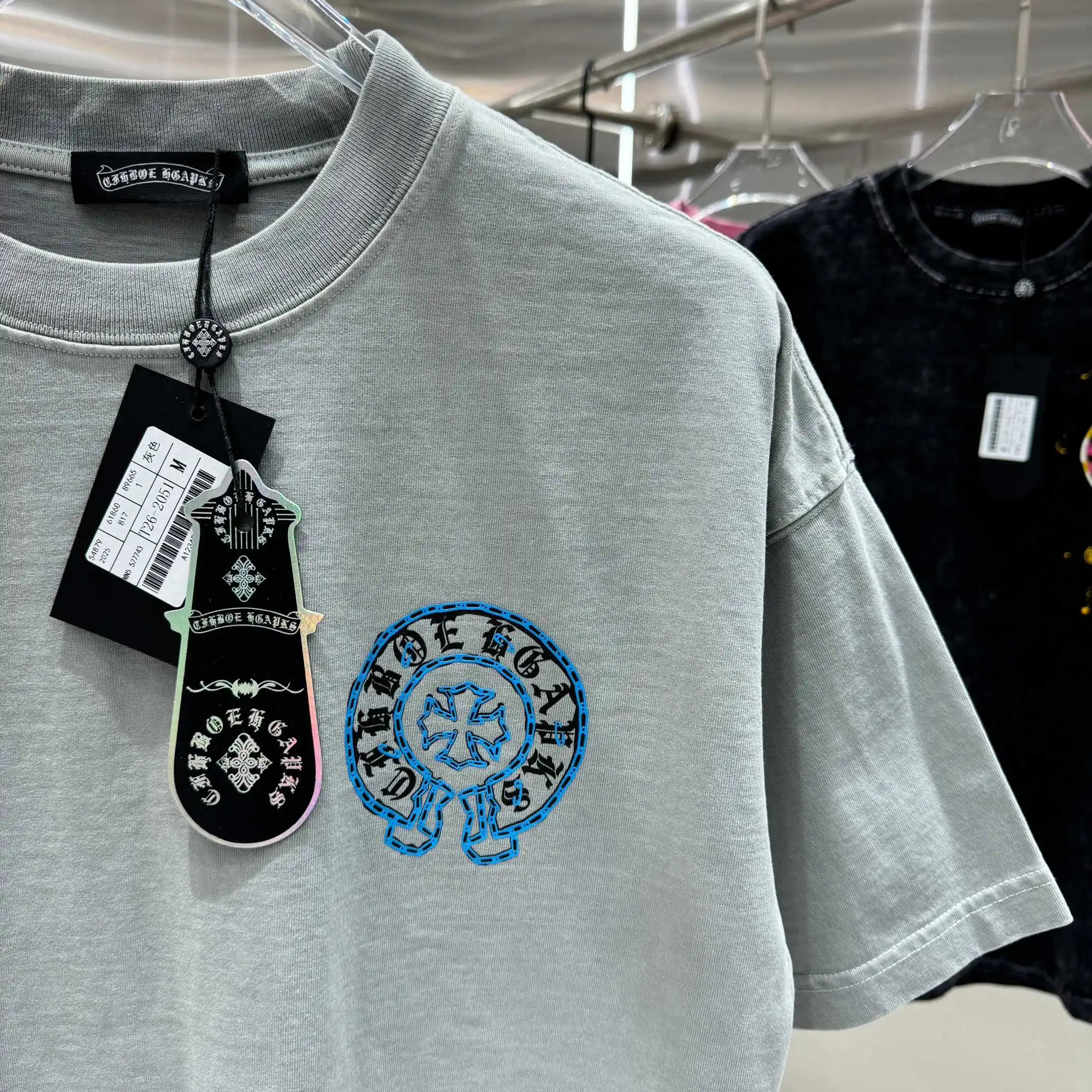 Logo Print Acid-Wash Cotton T-Shirt D18013823 — view 7