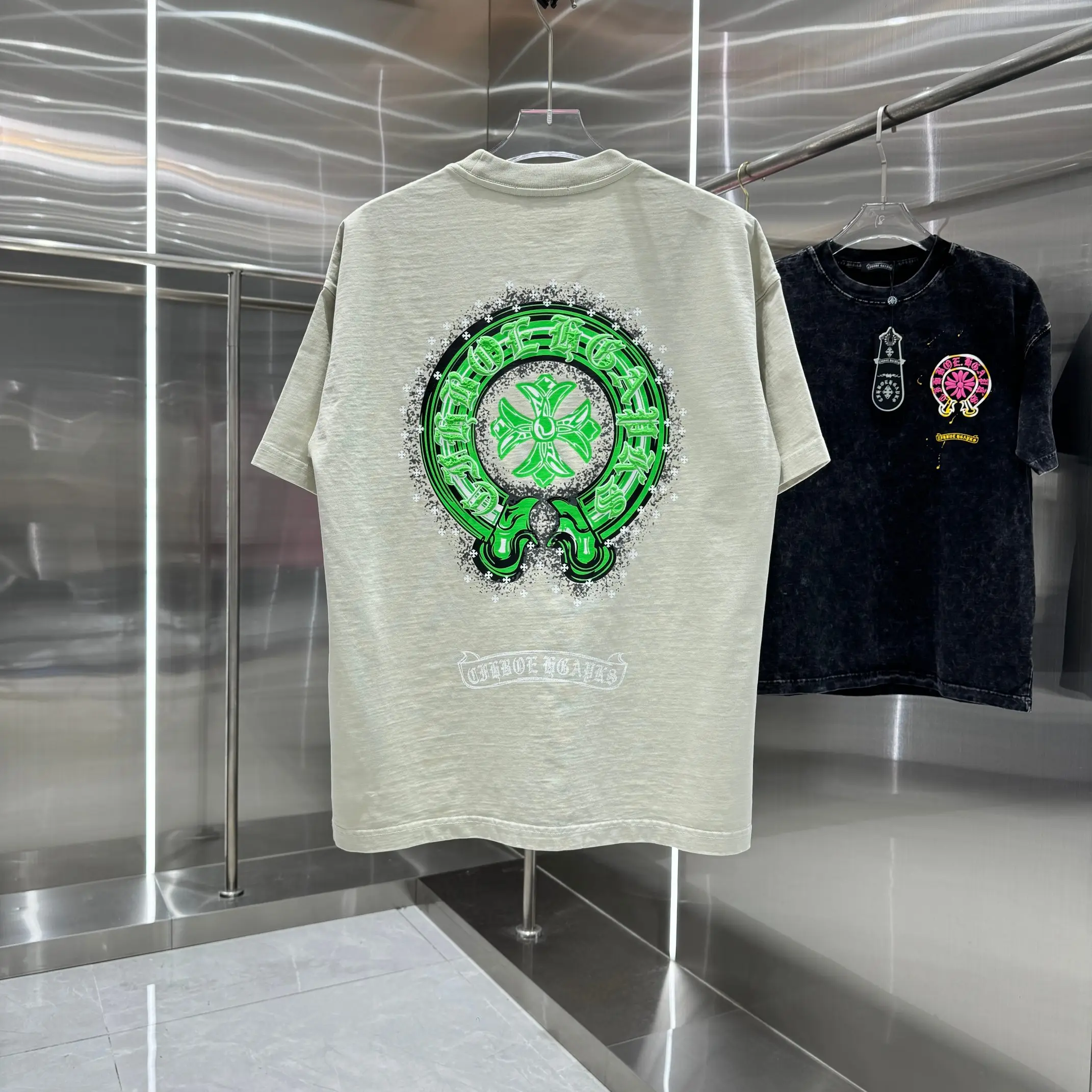 Chrome Hearts Puff Print Acid Wash T-Shirt D18013809 — view 2