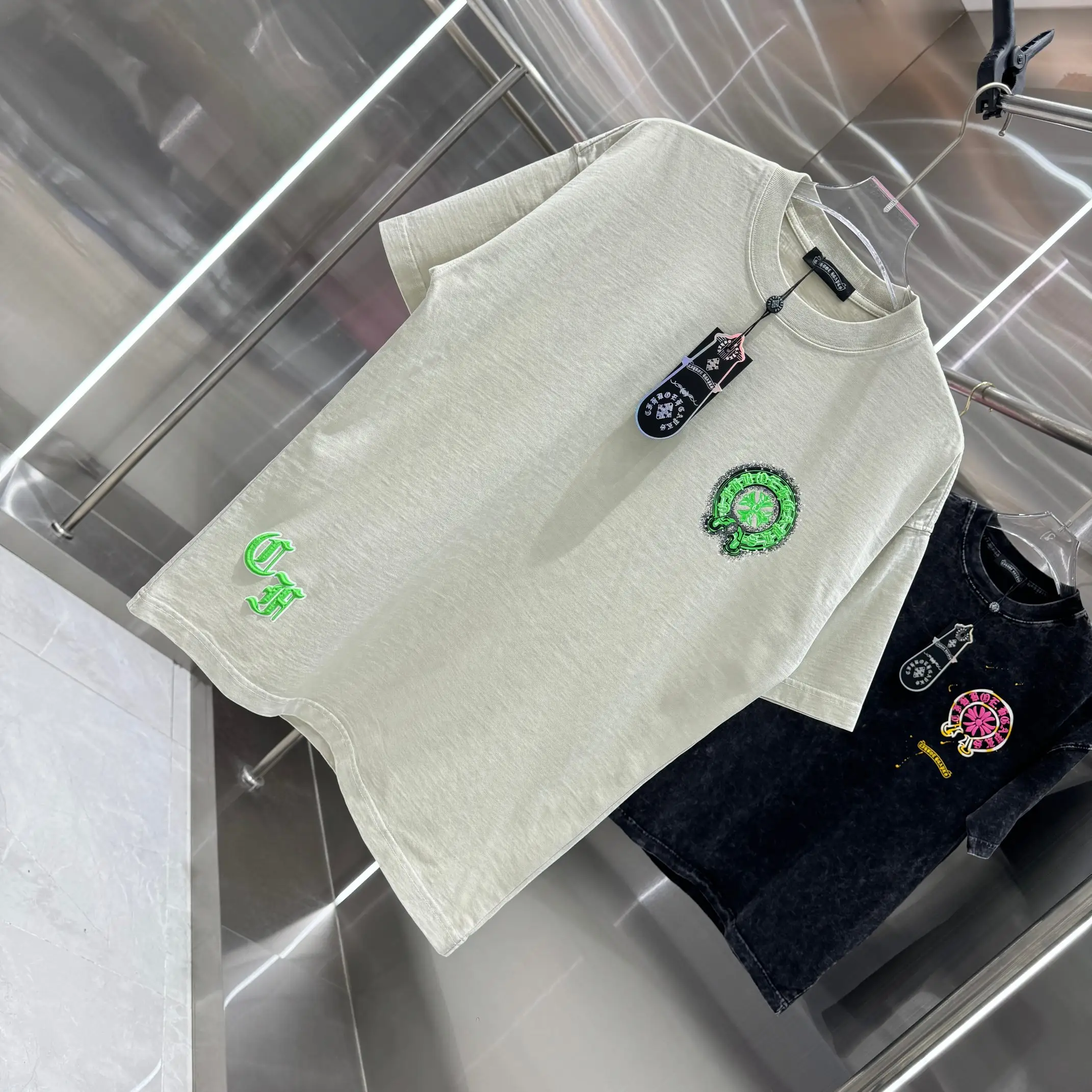 Chrome Hearts Puff Print Acid Wash T-Shirt D18013809 — view 3
