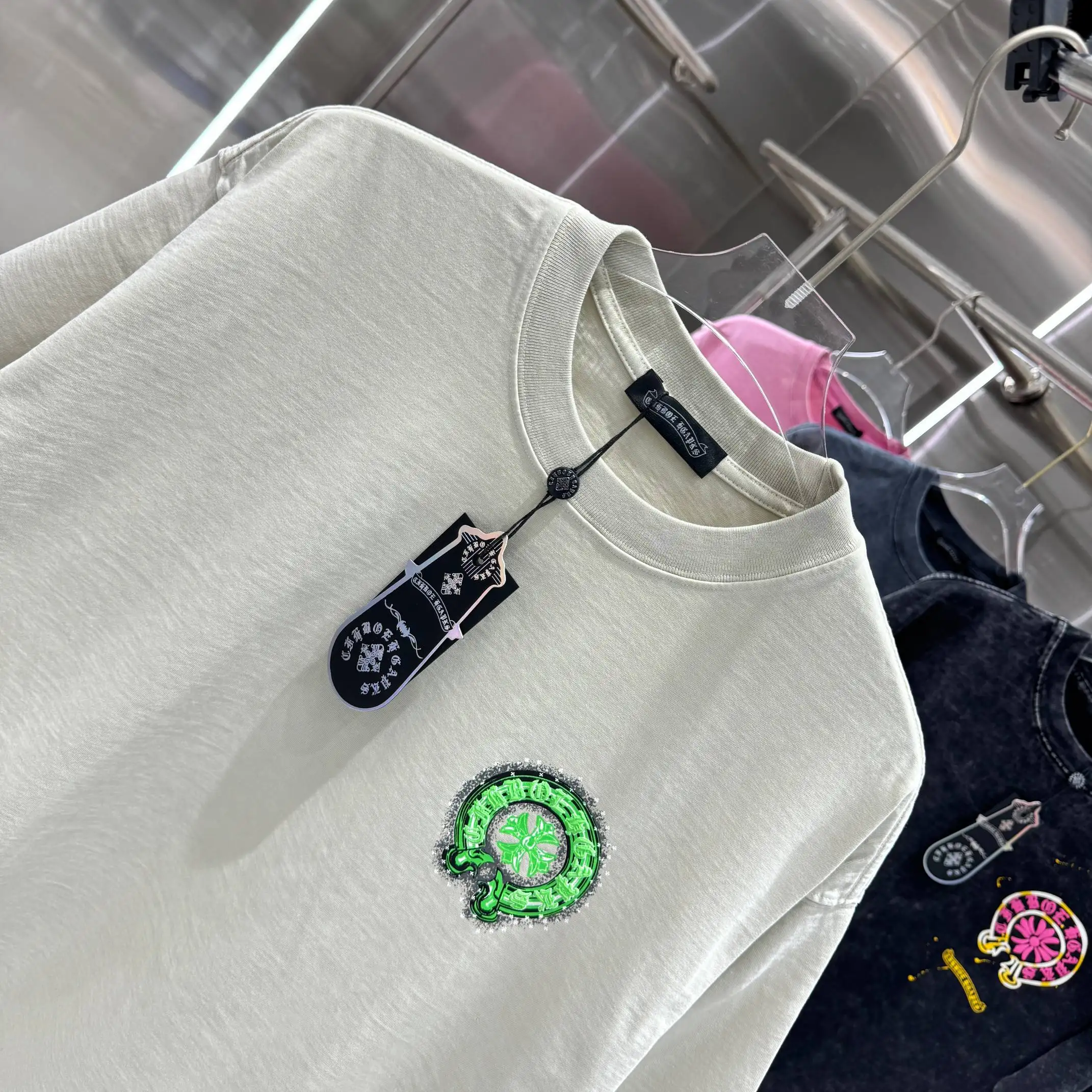 Chrome Hearts Puff Print Acid Wash T-Shirt D18013809 — view 4
