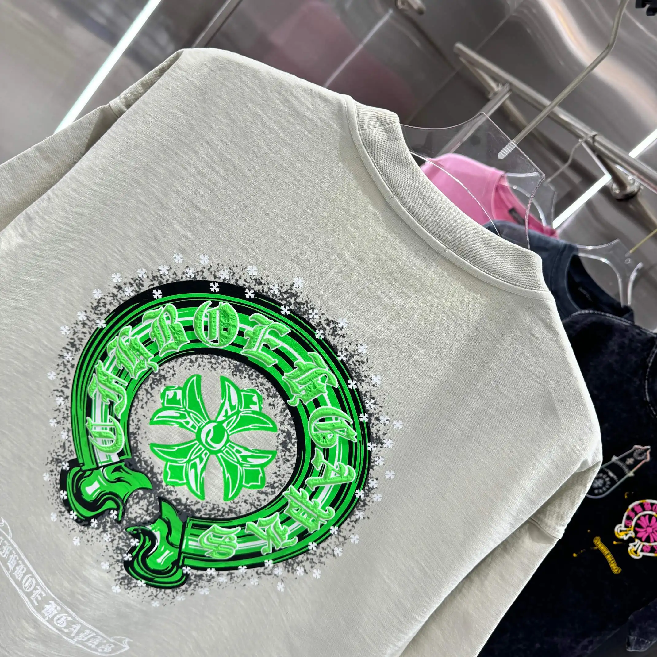 Chrome Hearts Puff Print Acid Wash T-Shirt D18013809 — view 5