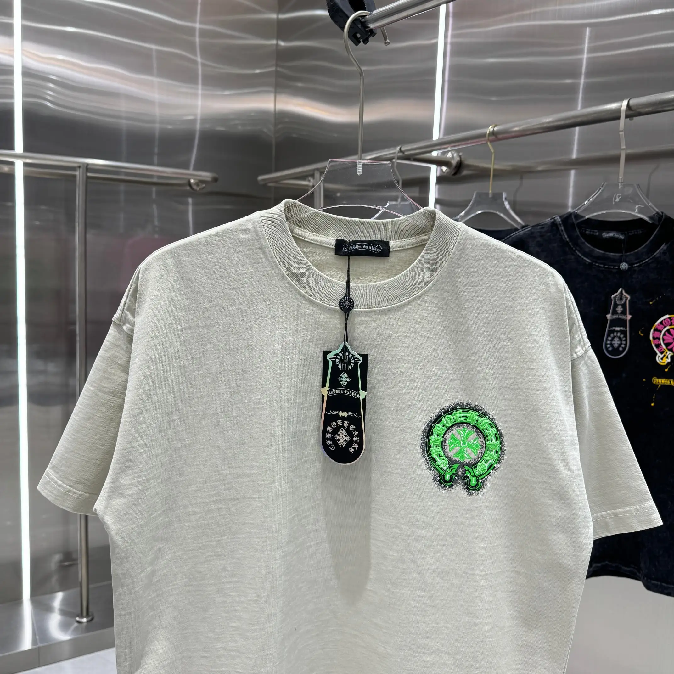 Chrome Hearts Puff Print Acid Wash T-Shirt D18013809 — view 6