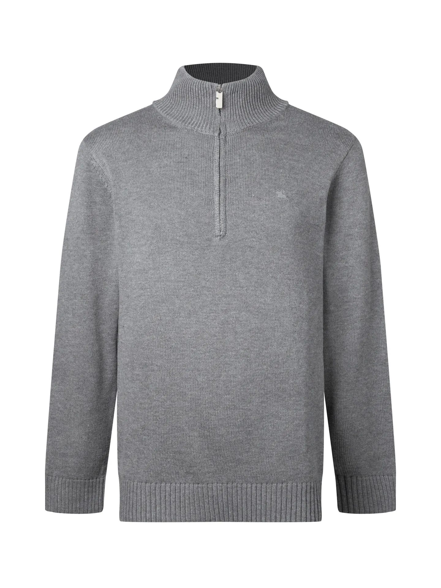 Embroidered Wool-Blend Half-Zip Sweater D18016028