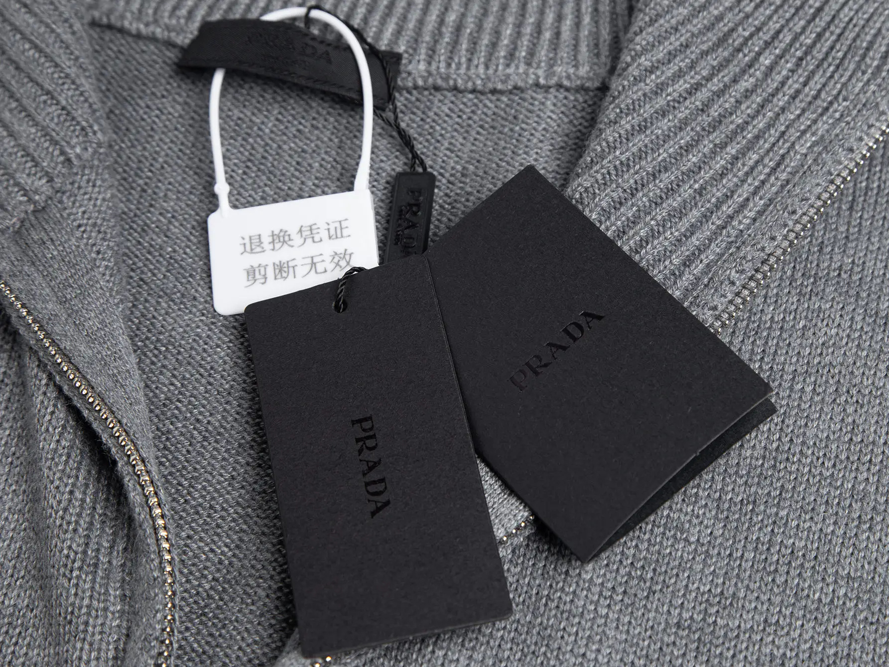 Logo-Plaque Half-Zip Wool Sweater D18016041 — view 8