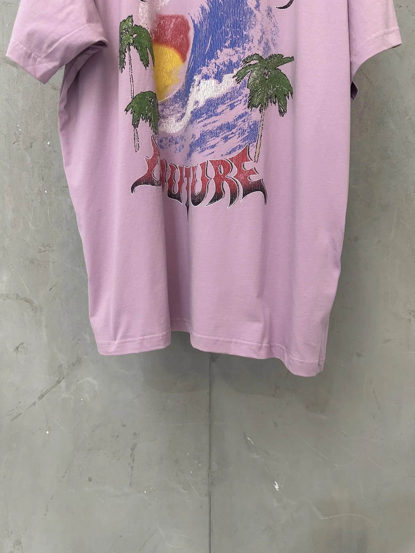 Palm Tree Graphic Oversized T-Shirt D18011340 — view 4