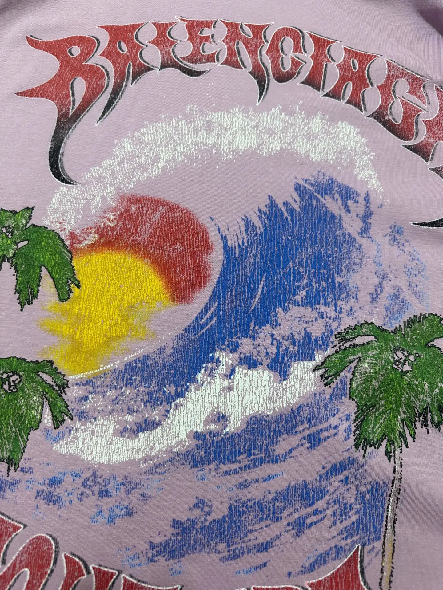 Palm Tree Graphic Oversized T-Shirt D18011340 — view 7