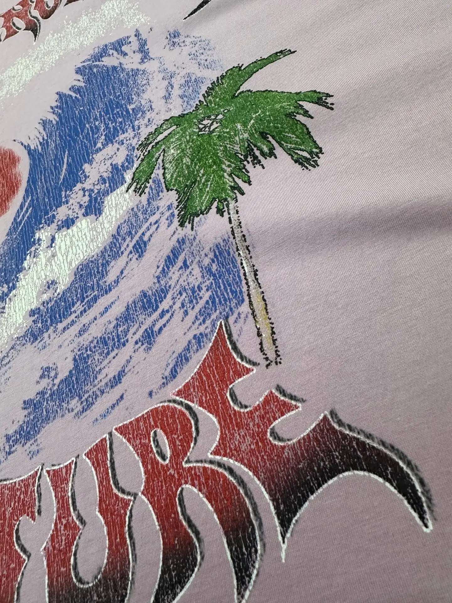 Palm Tree Graphic Oversized T-Shirt D18011340 — view 8