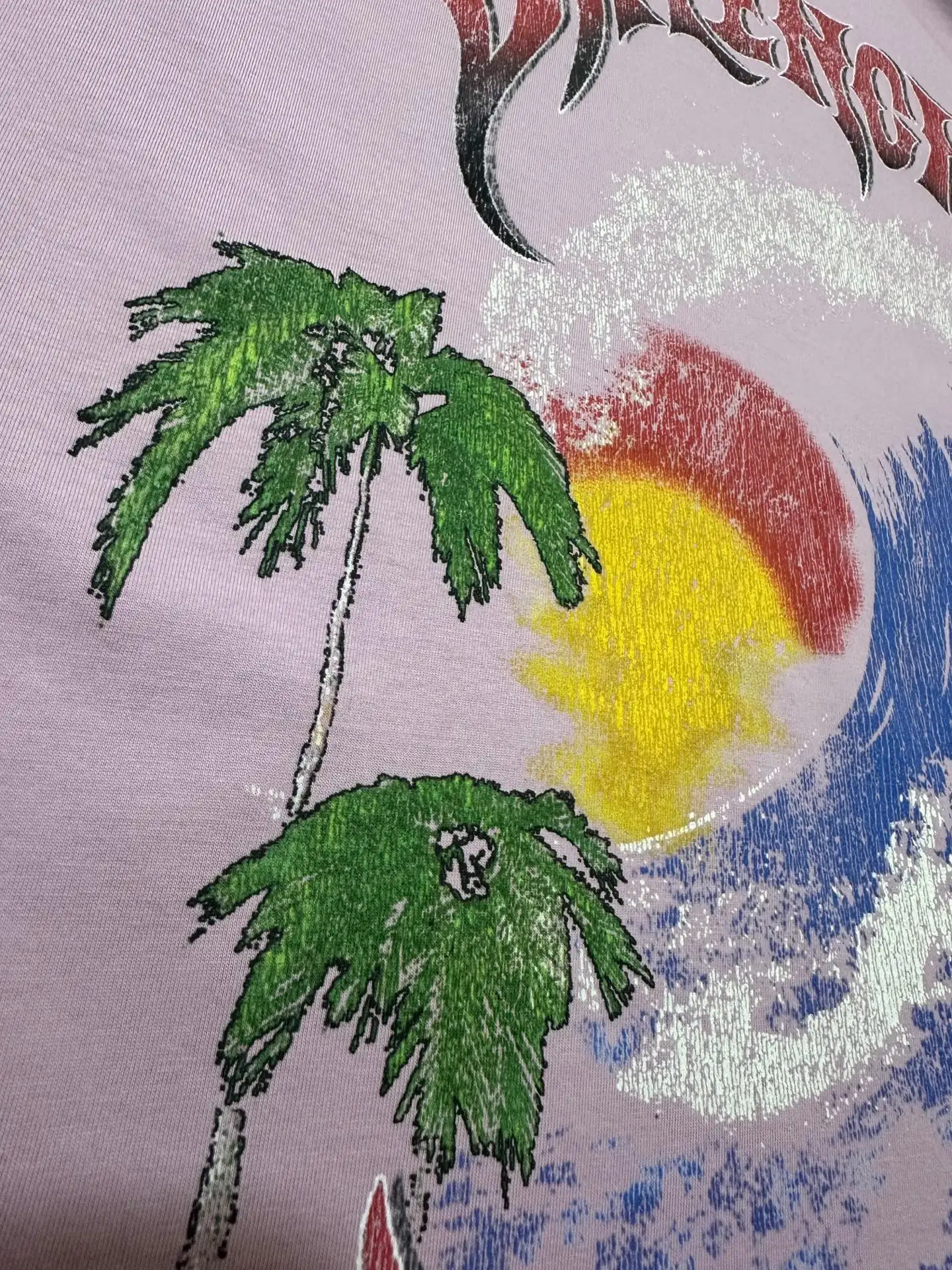 Palm Tree Graphic Oversized T-Shirt D18011340 — view 9