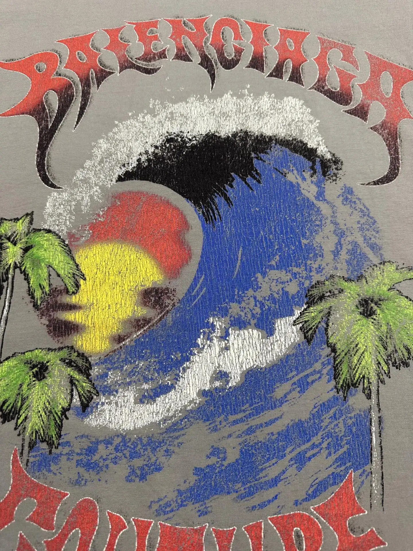 Palm Tree Graphic Oversized T-Shirt D18011339 — view 7