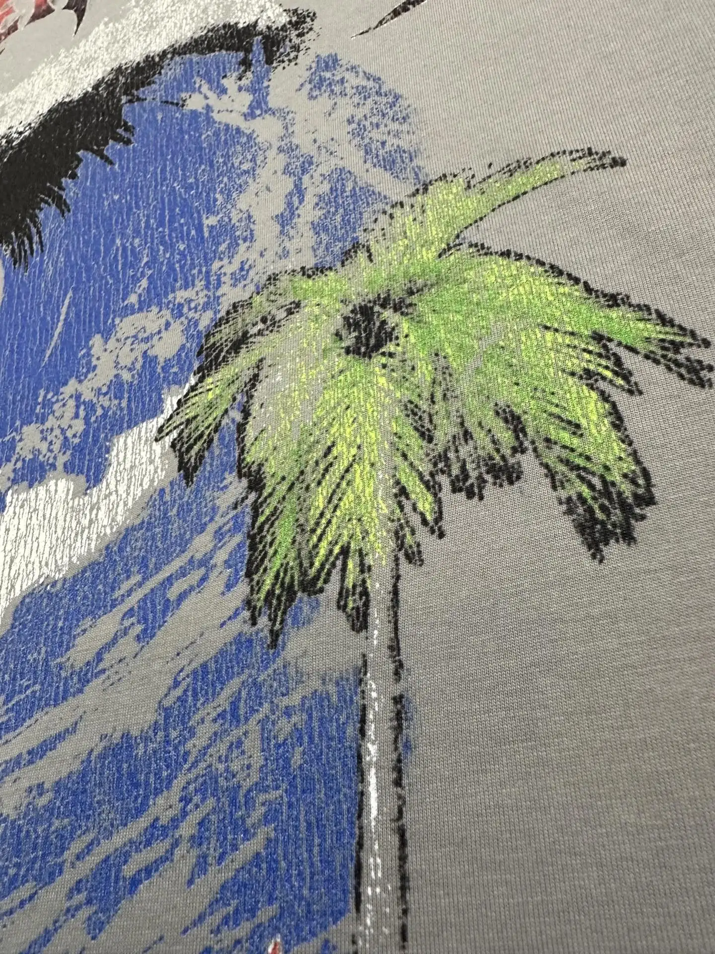 Palm Tree Graphic Oversized T-Shirt D18011339 — view 10
