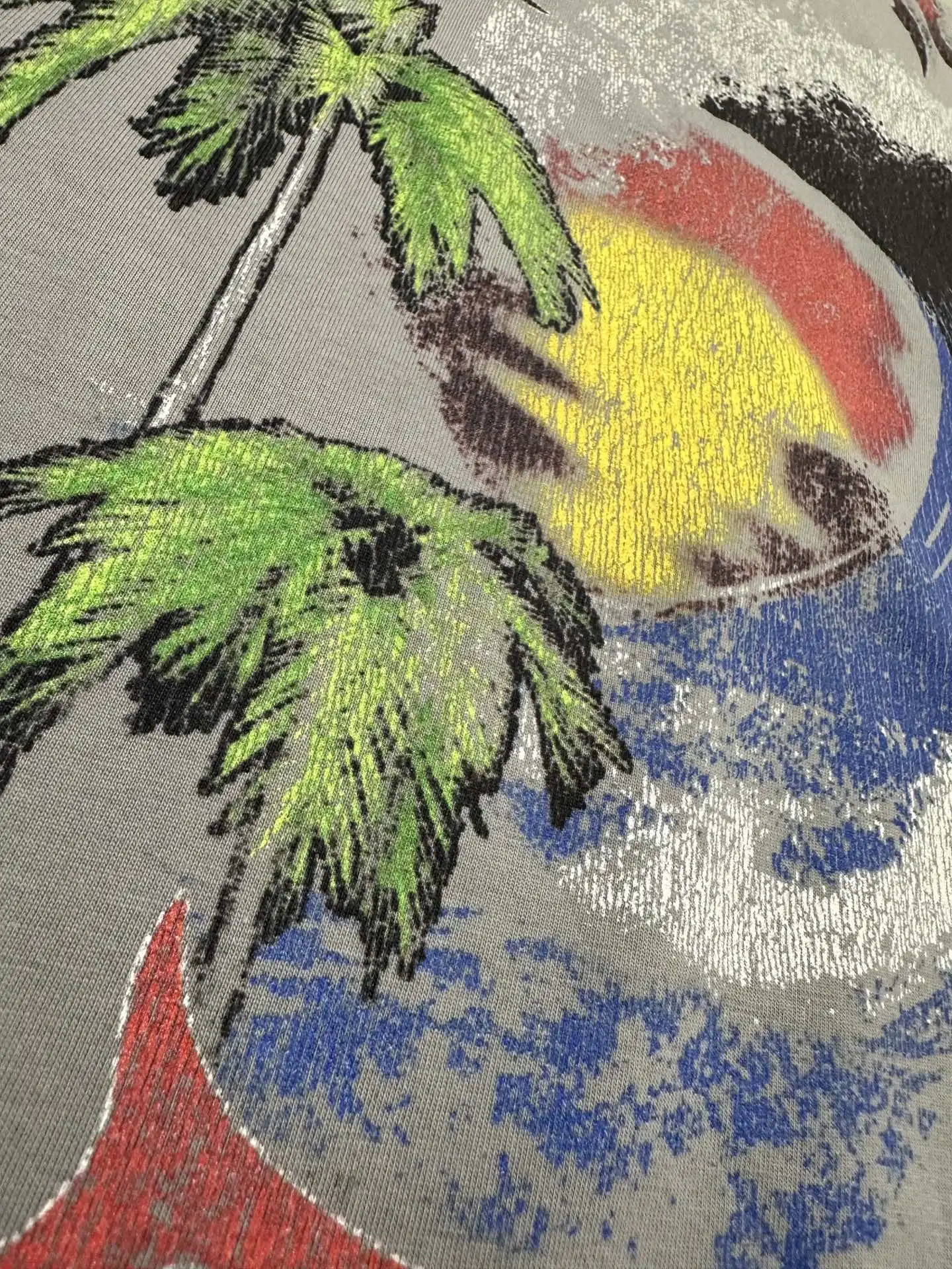 Palm Tree Graphic Oversized T-Shirt D18011339 — view 11