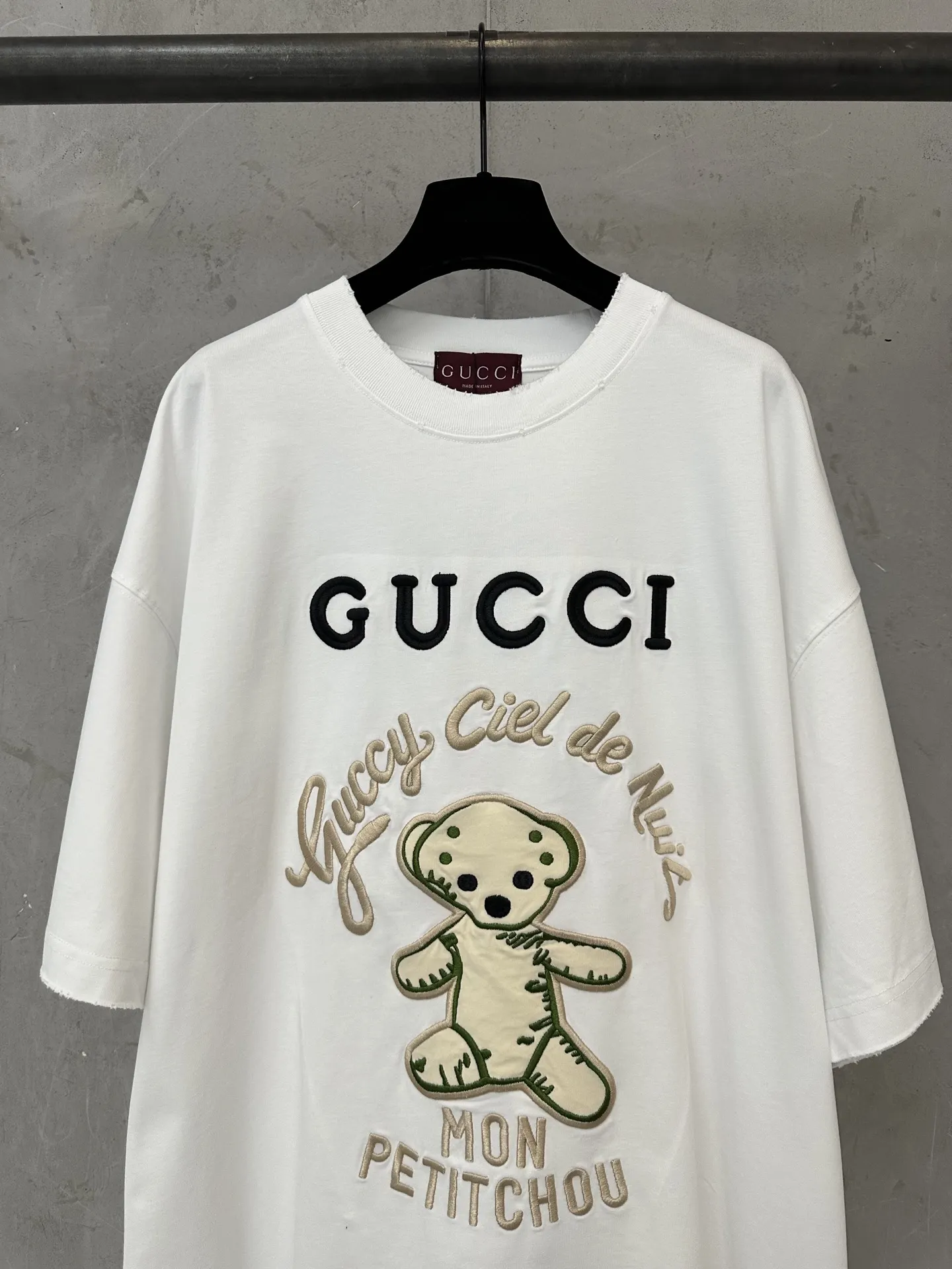 Teddy Bear Embroidered Cotton T-Shirt D18011547 — view 3