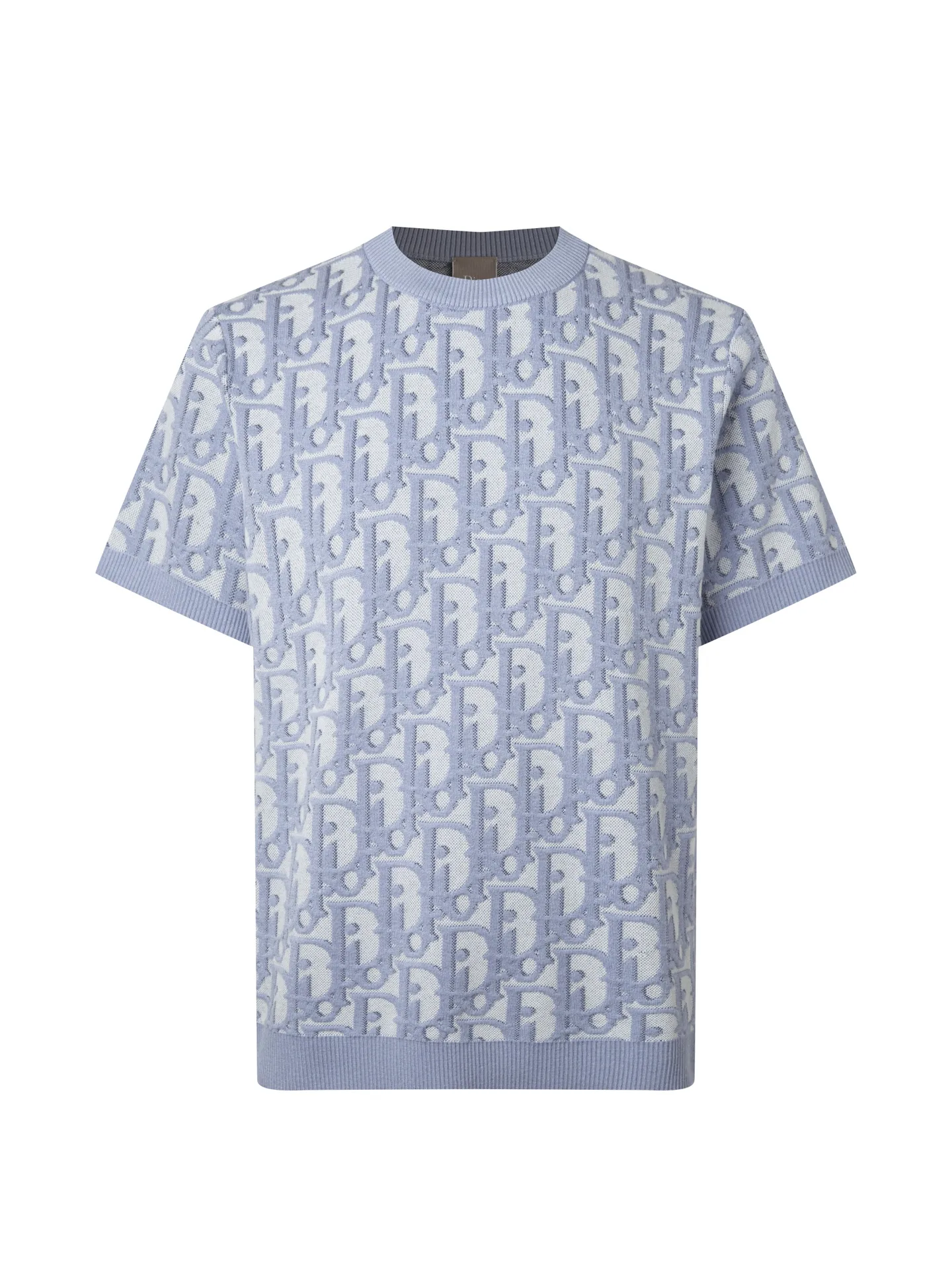 Oblique Jacquard Wool-Blend Knit T-Shirt D18015789