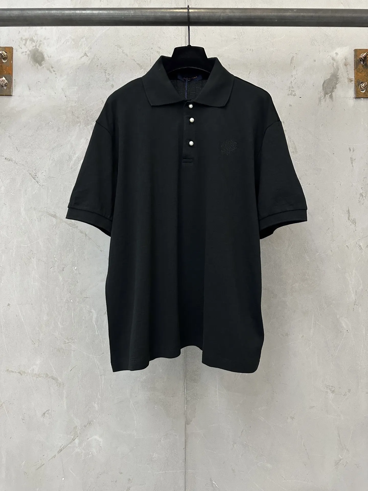 Pearl-Button Embroidered Cotton Polo Shirt D18511360
