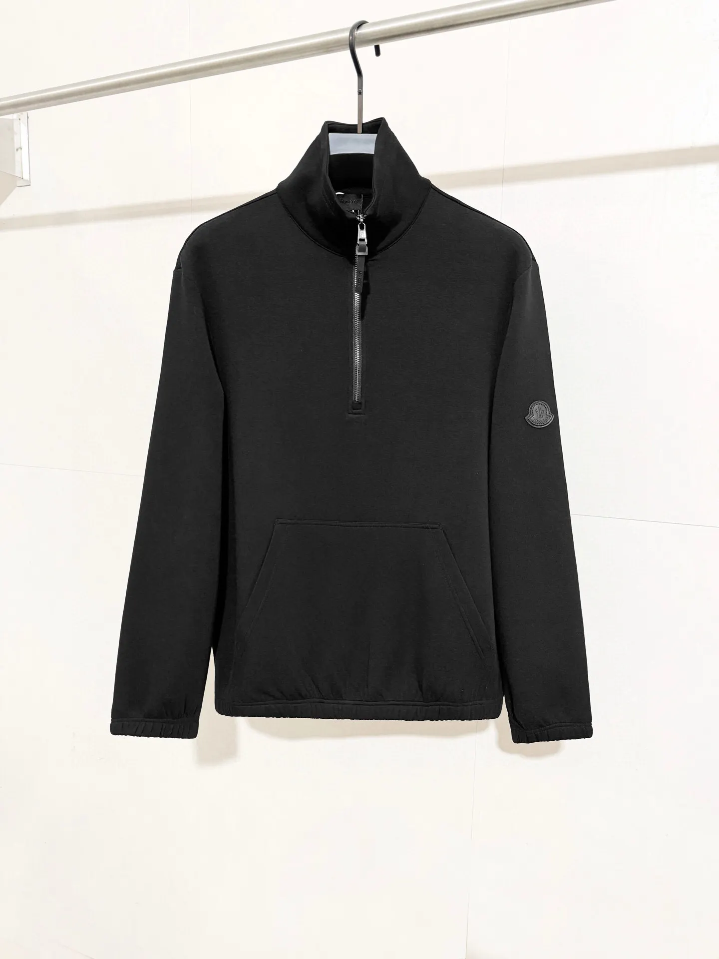 Logo-Patch Half-Zip Cotton-Blend Sweatshirt D18516092